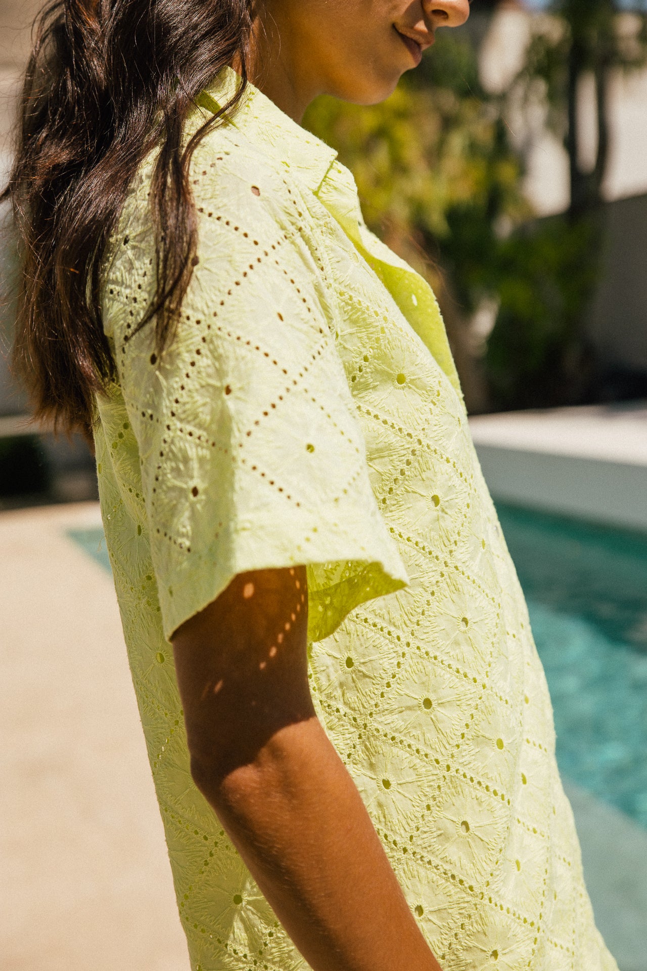 

Robe chemise courte à broderies  Femme Restia Beach Lace shadow line | Freeman T. Porter