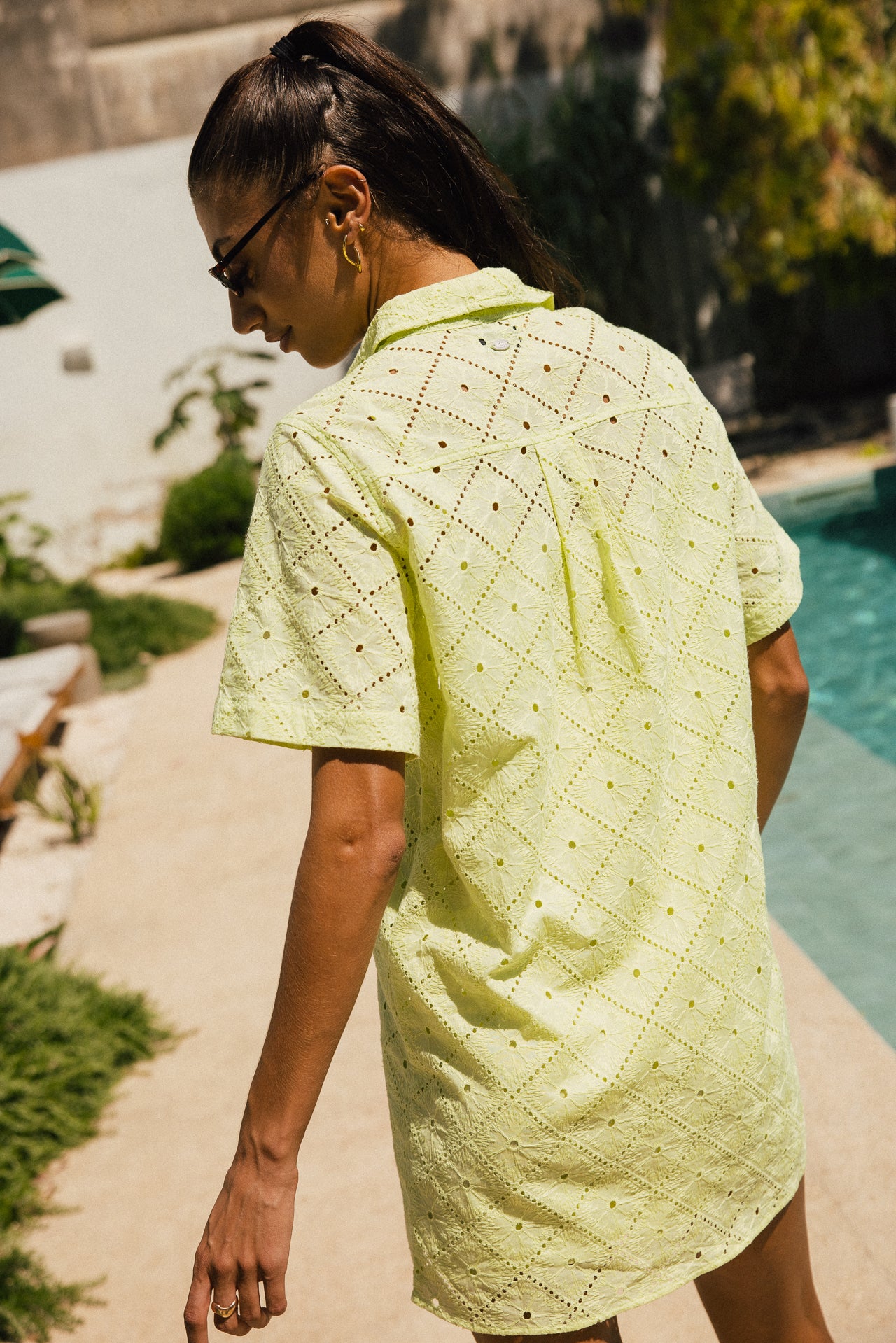

Robe chemise courte à broderies  Femme Restia Beach Lace shadow line | Freeman T. Porter