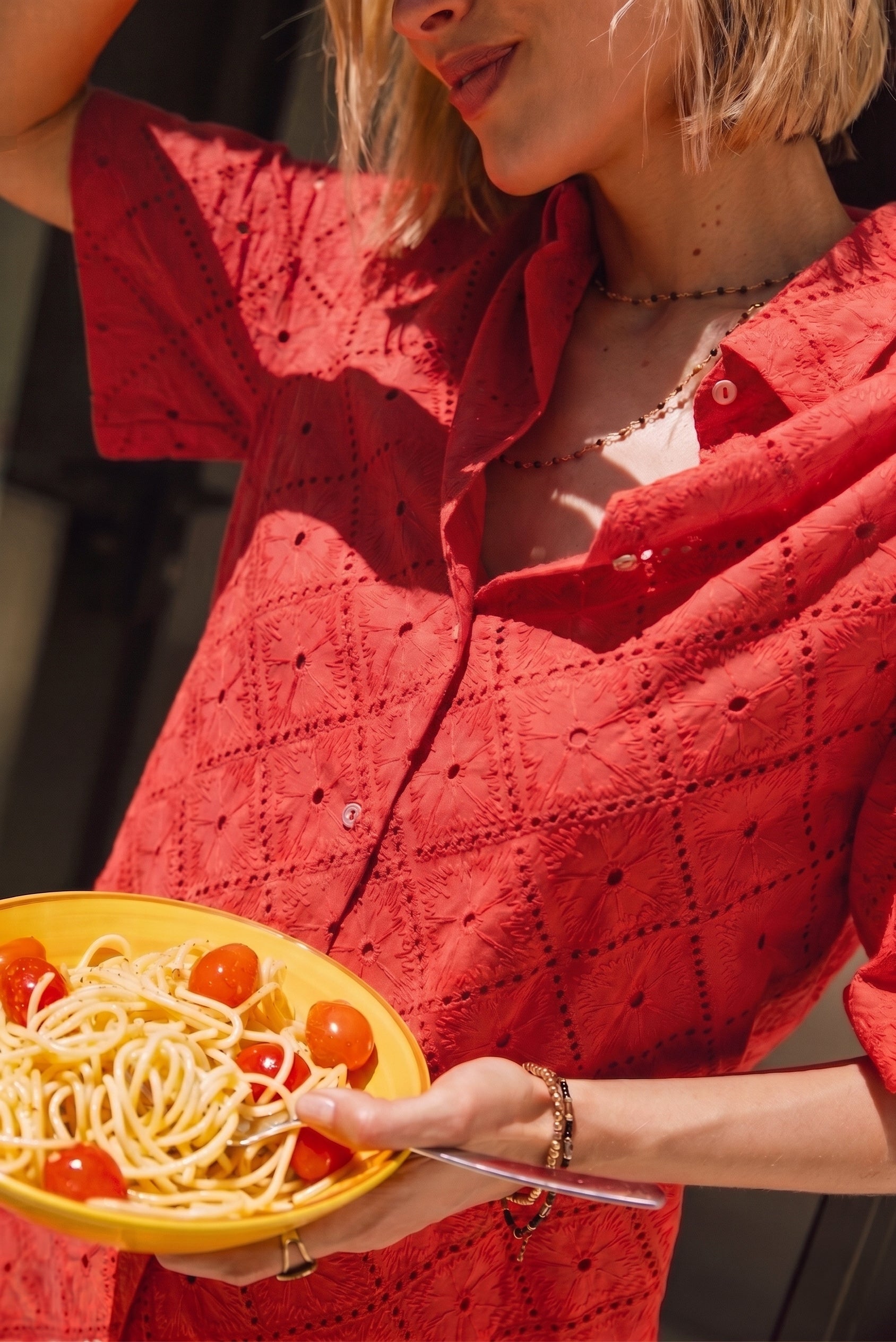 

Short embroidered shirt dress  Women Restia Beach Lace cayenne | Freeman T. Porter