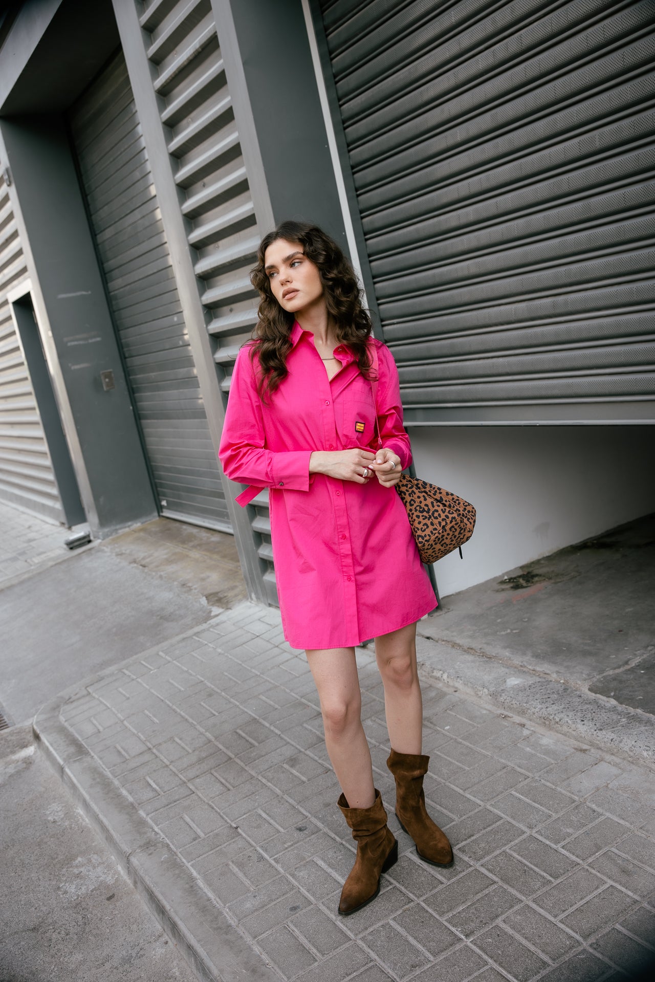 

Short shirt dress Women Ragaz Plain magenta | Freeman T. Porter