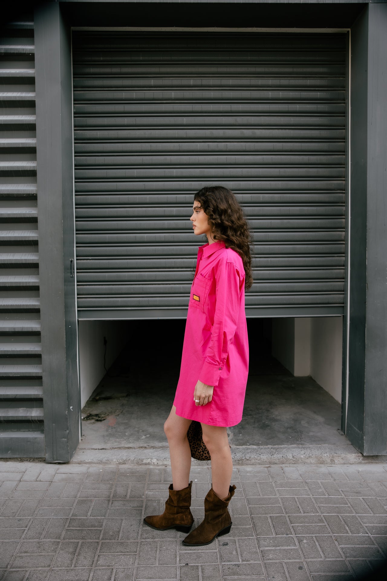 

Short shirt dress Women Ragaz Plain magenta | Freeman T. Porter