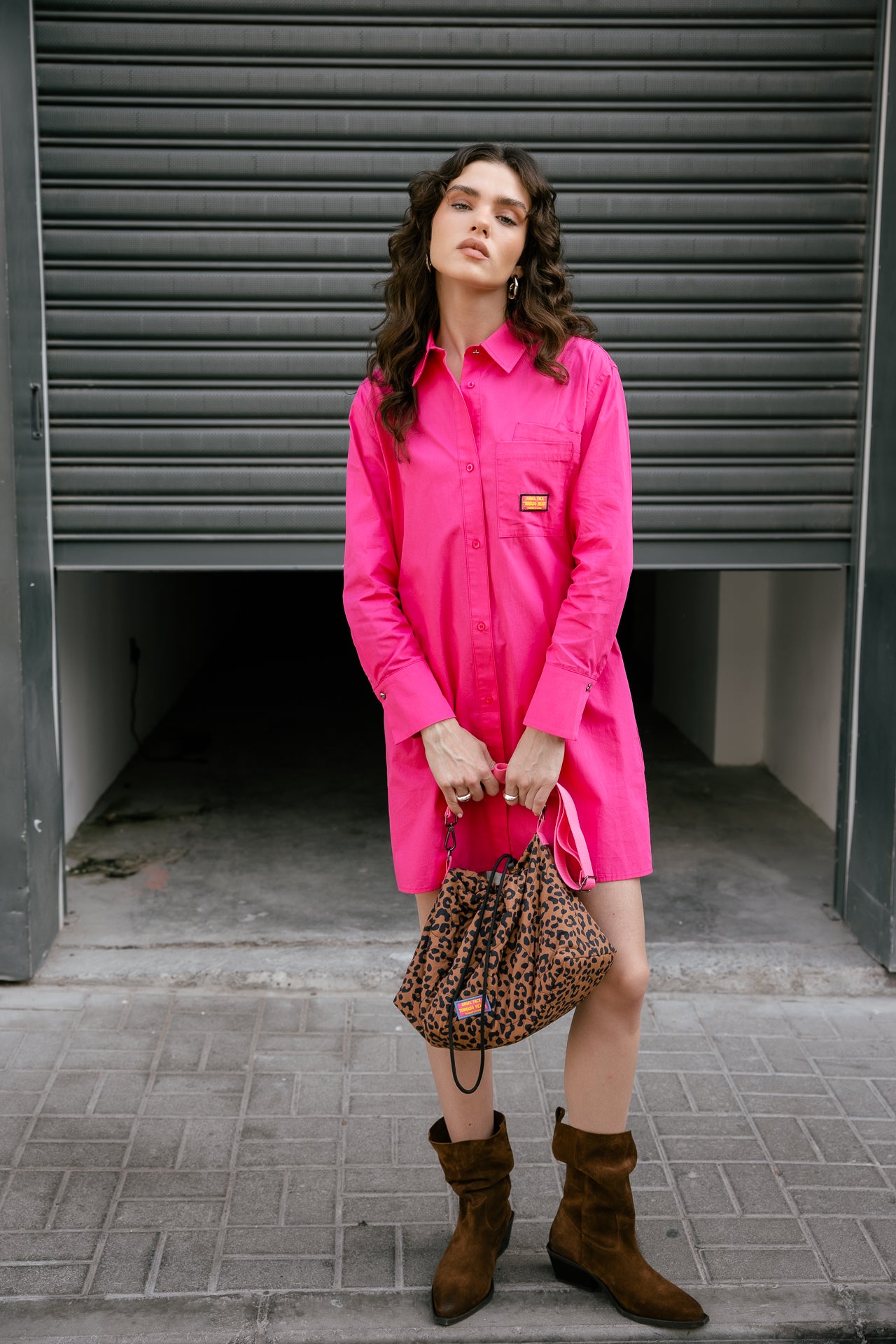 

Short shirt dress Women Ragaz Plain magenta | Freeman T. Porter