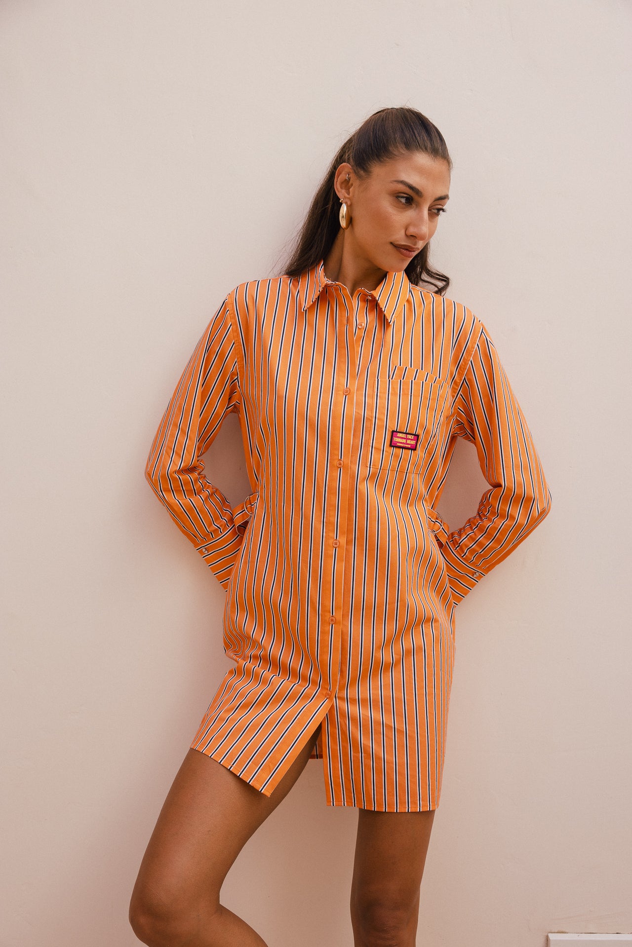   
            

Robe chemise courte à rayures Femme Ragaz Stripe orange peel | Freeman T. Porter
          