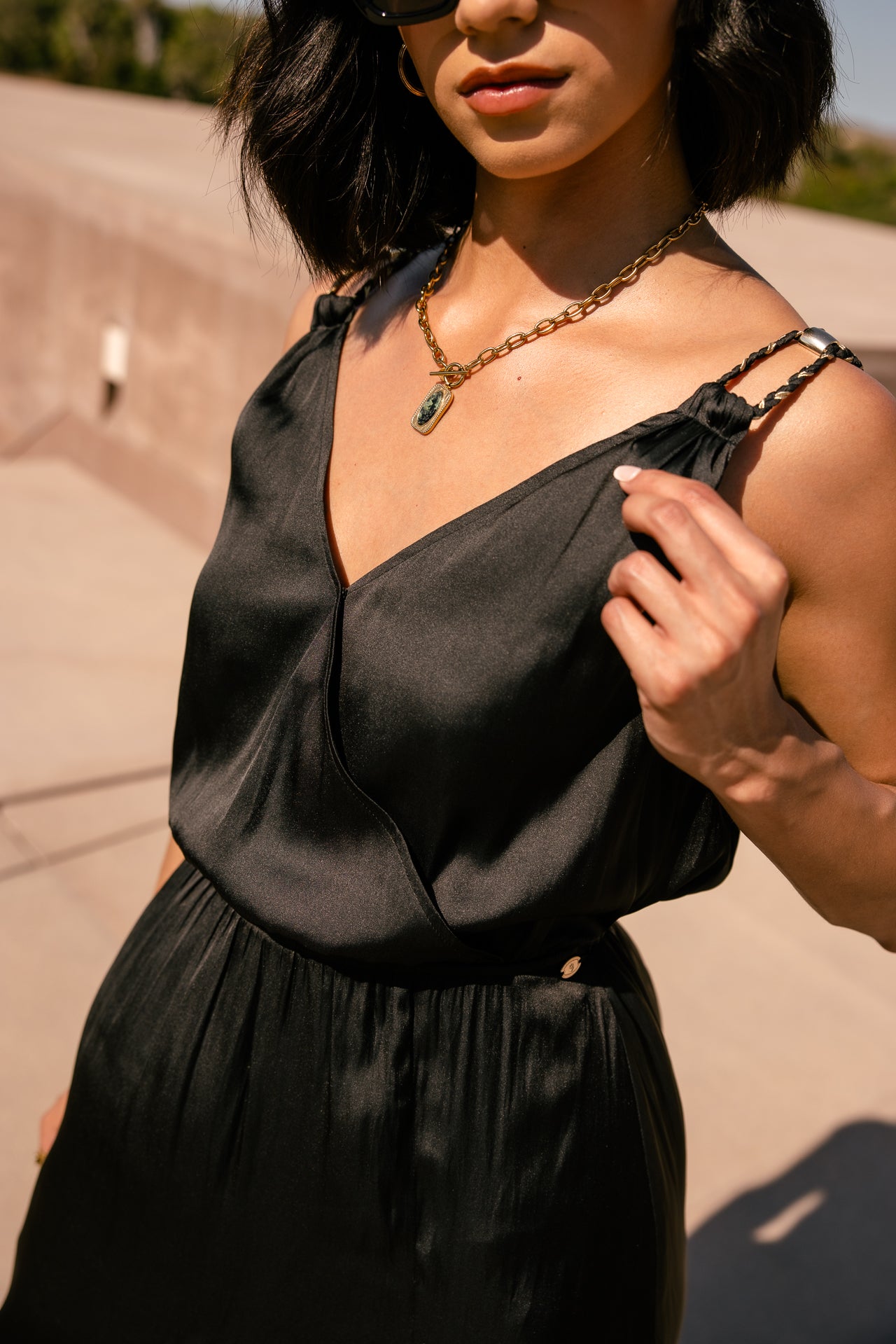 
              

Maxi dress with fancy straps Women Raessy Plain black | Freeman T. Porter
            