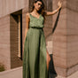 

Maxi dress with decorative straps Women Raessy Plain loden green | Freeman T. Porter