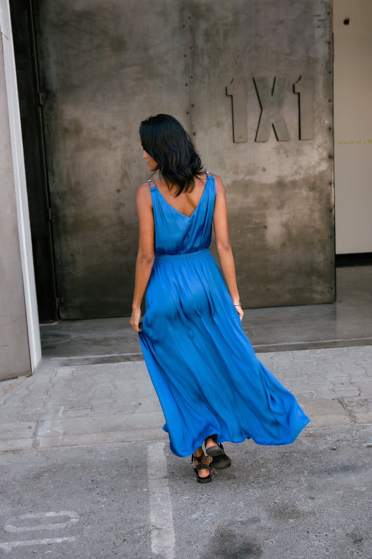 

Robe maxi bretelles fantaisies Femme Raessy Plain princess blue | Freeman T. Porter