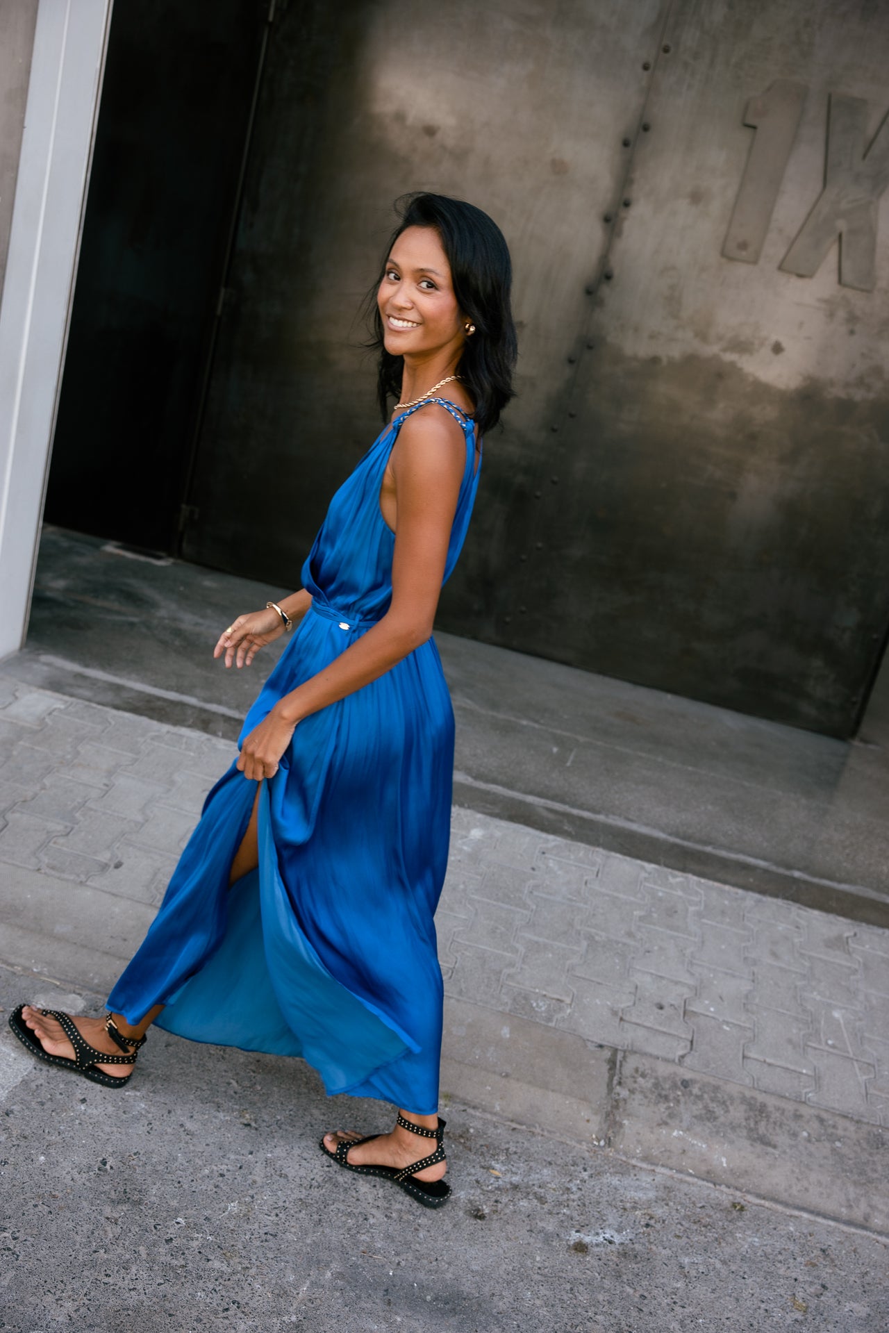 

Robe maxi bretelles fantaisies Femme Raessy Plain princess blue | Freeman T. Porter