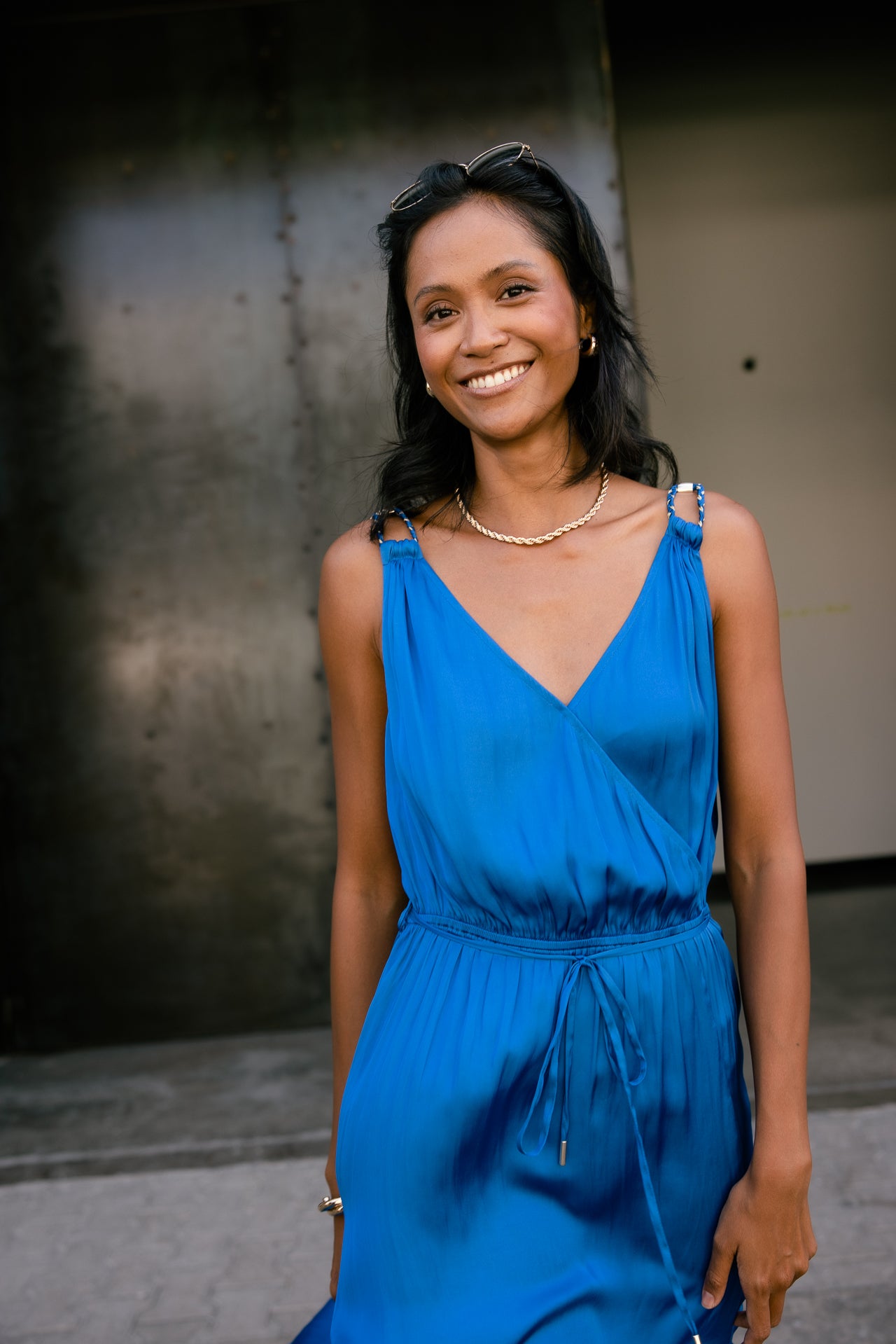 

Robe maxi bretelles fantaisies Femme Raessy Plain princess blue | Freeman T. Porter