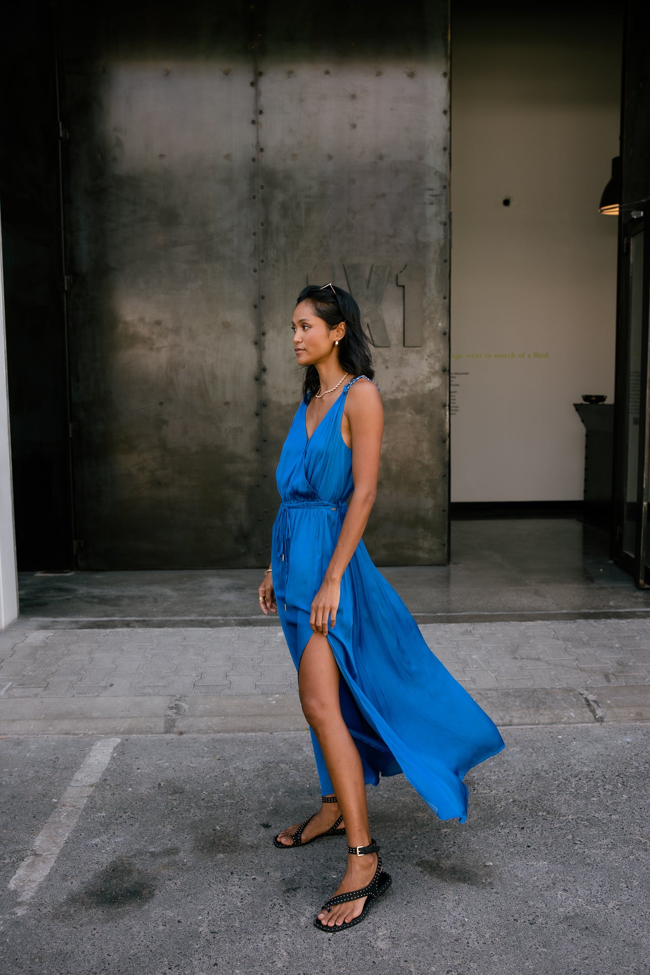 

Robe maxi bretelles fantaisies Femme Raessy Plain princess blue | Freeman T. Porter