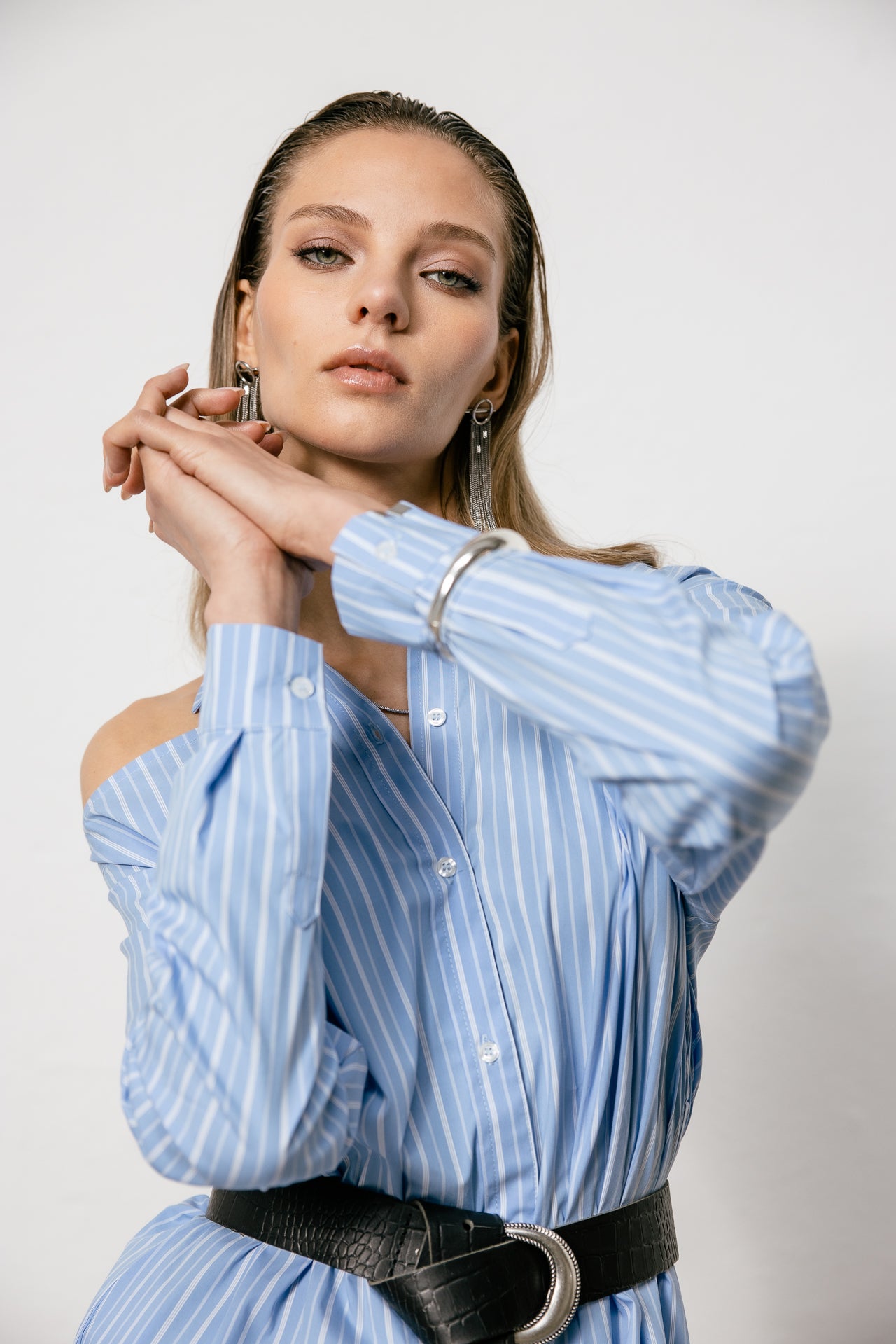 

Asymmetric shirt dress  Women Raveny Open granada sky | Freeman T. Porter