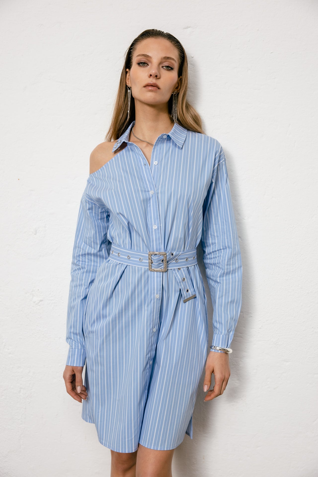 

Asymmetric shirt dress  Women Raveny Open granada sky | Freeman T. Porter