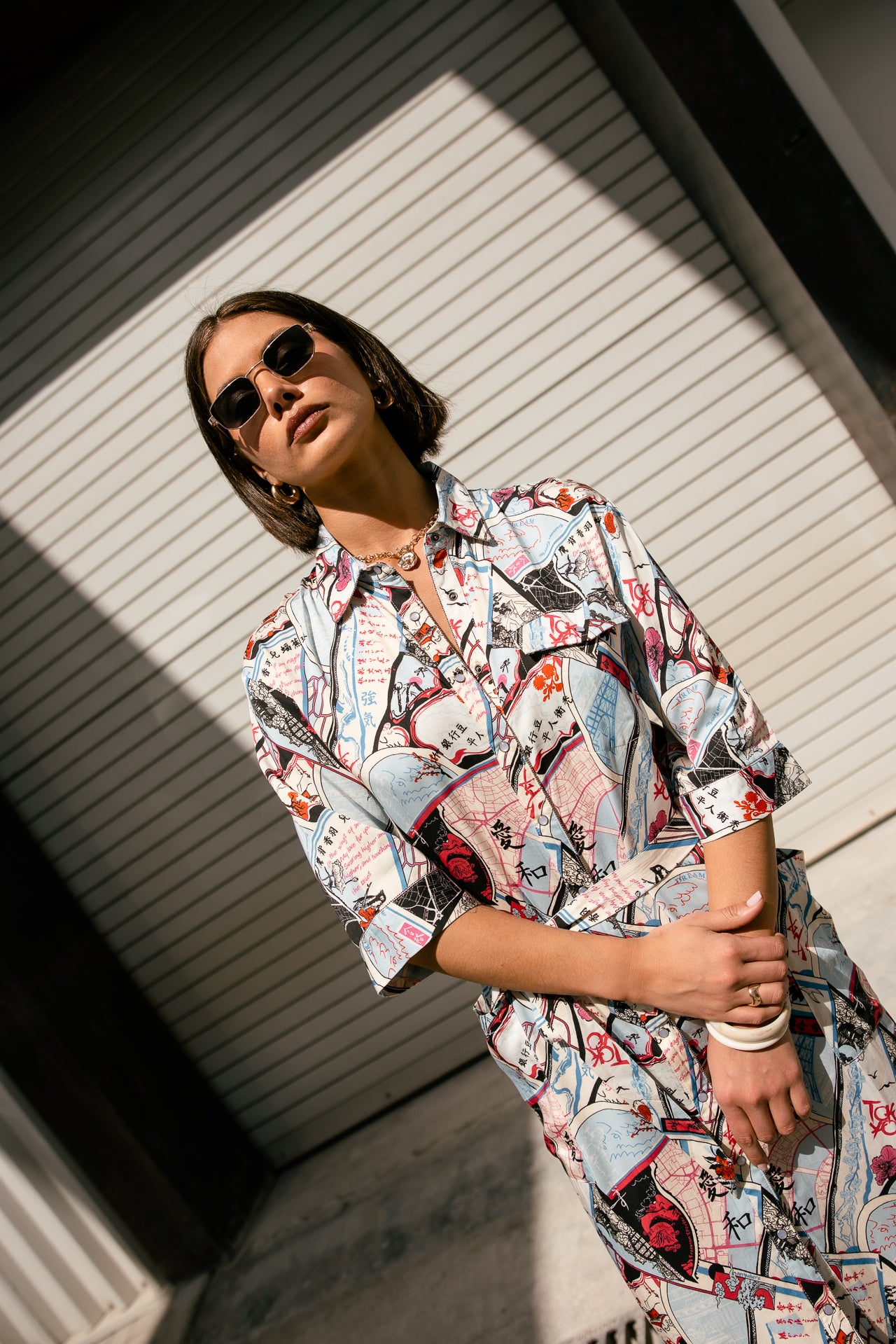 

Langes, geknöpftes Kleid Damen Remidia Tokyo Street original | Freeman T. Porter