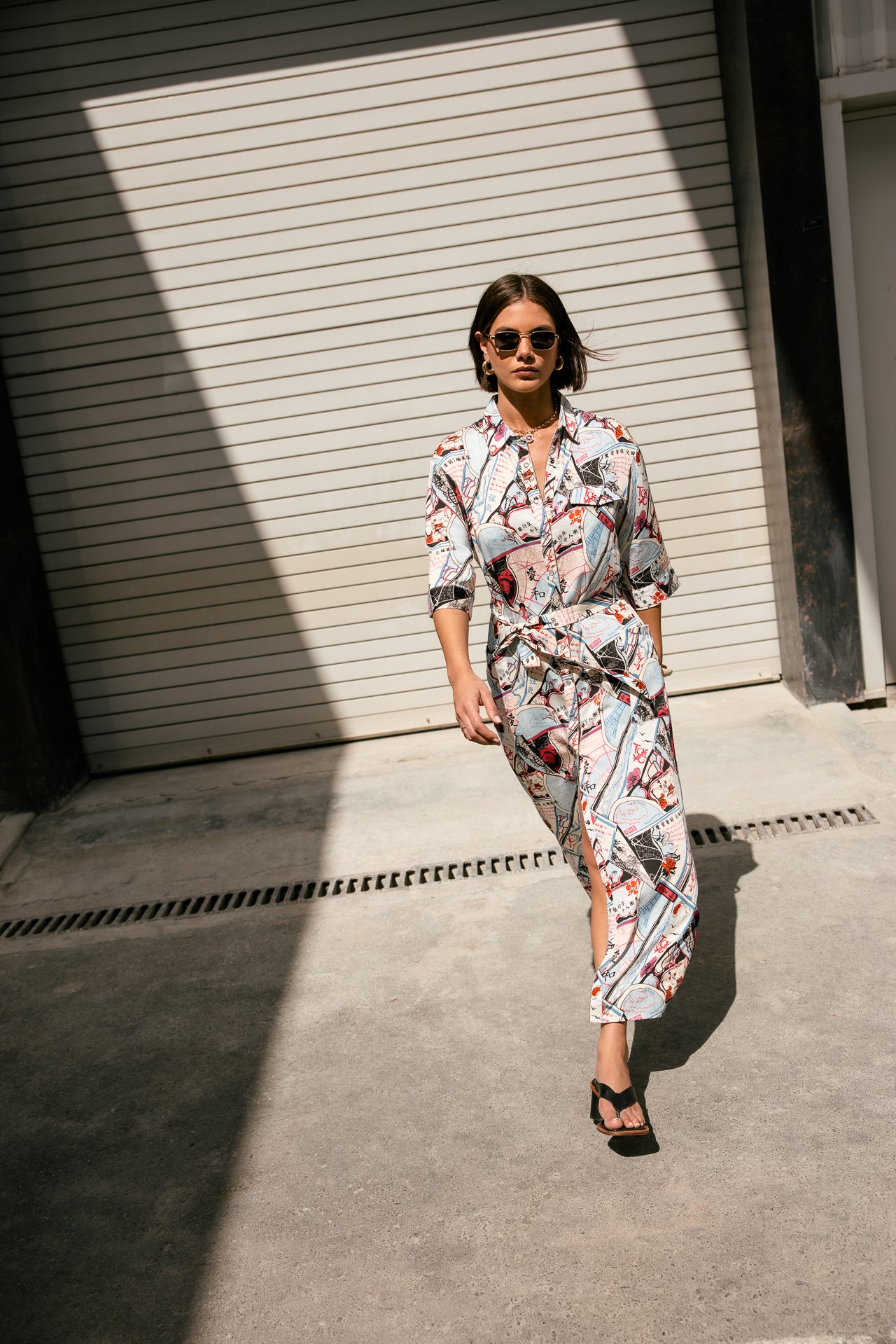 

Langes, geknöpftes Kleid Damen Remidia Tokyo Street original | Freeman T. Porter