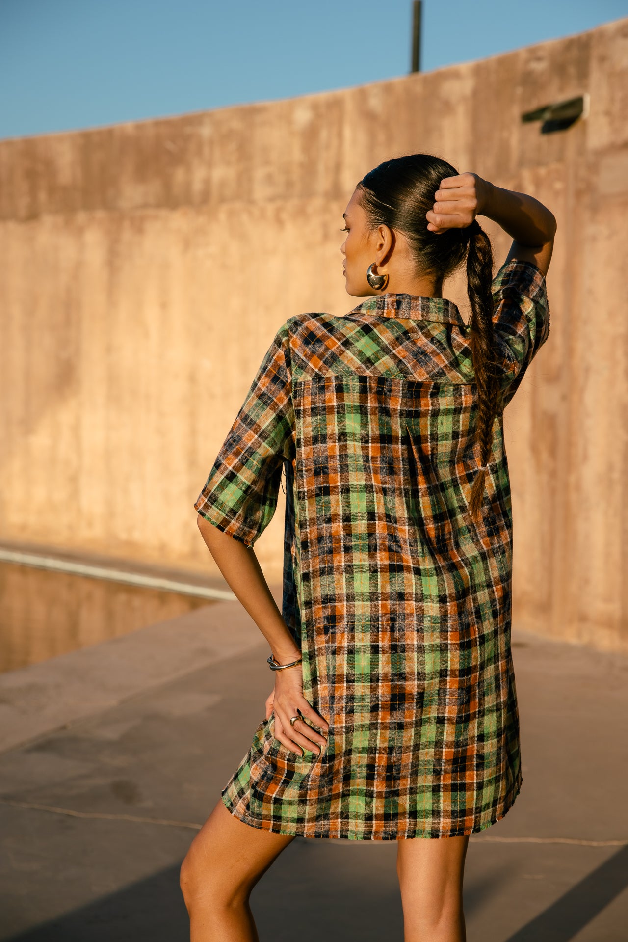 bleached shirt dress R13 Bleached Striped Shirt Dress In Blue - 35% Off