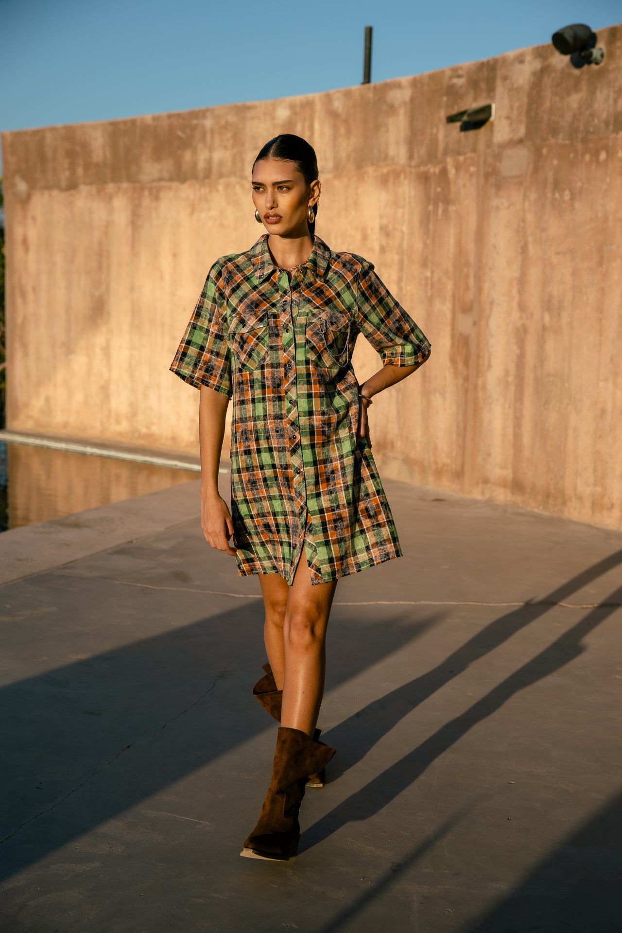 bleached shirt dress Kenzo Soft Stone Bleached Denim Dress in Bleached Blue