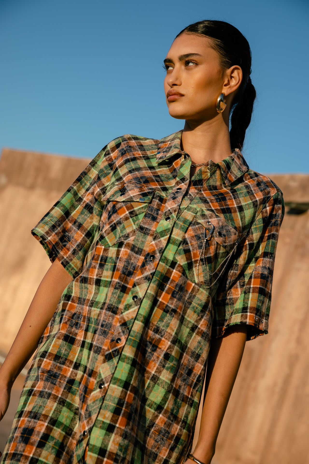 bleached shirt dress Umgee
