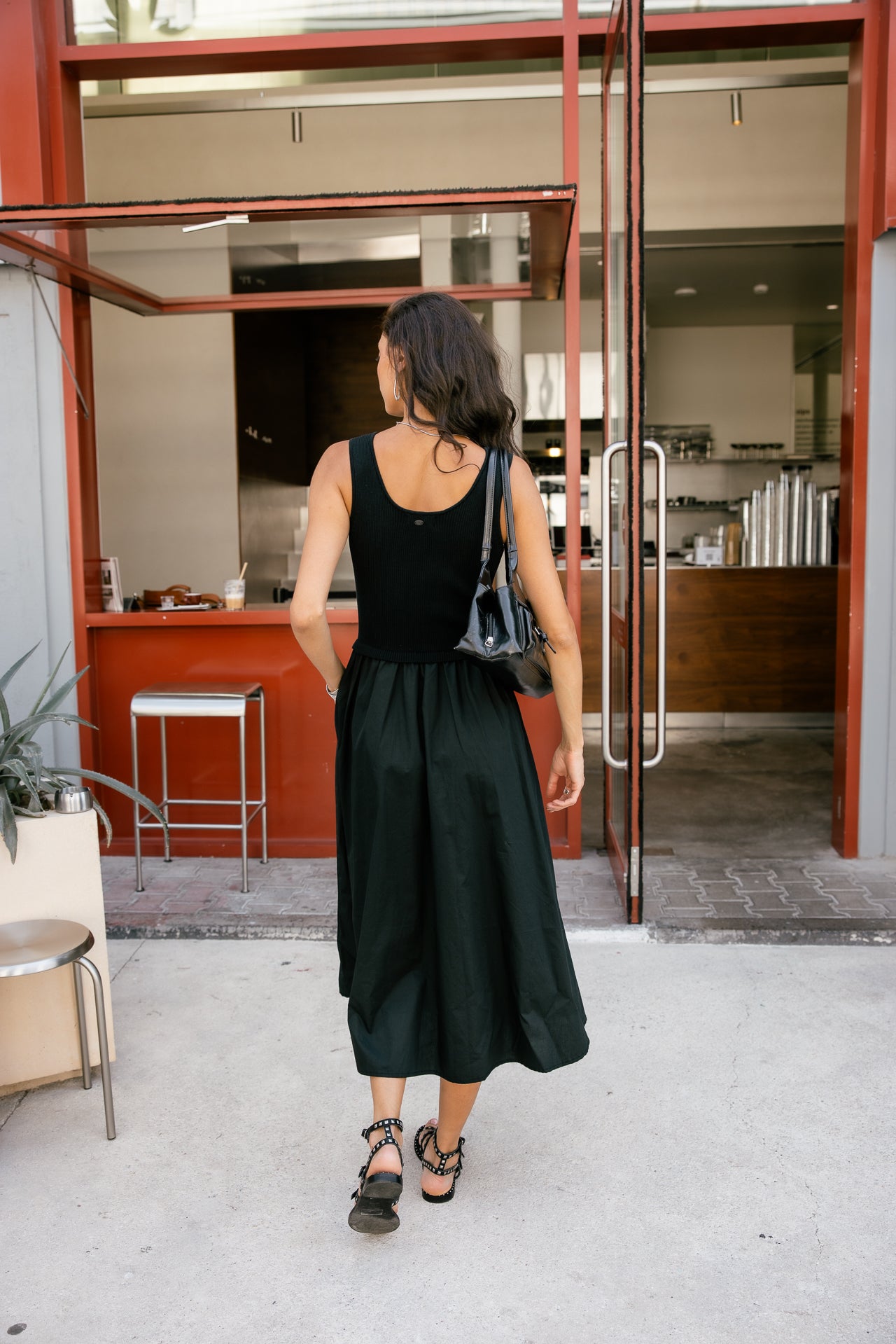 

Robe bi-matière Femme Reen Plain black | Freeman T. Porter