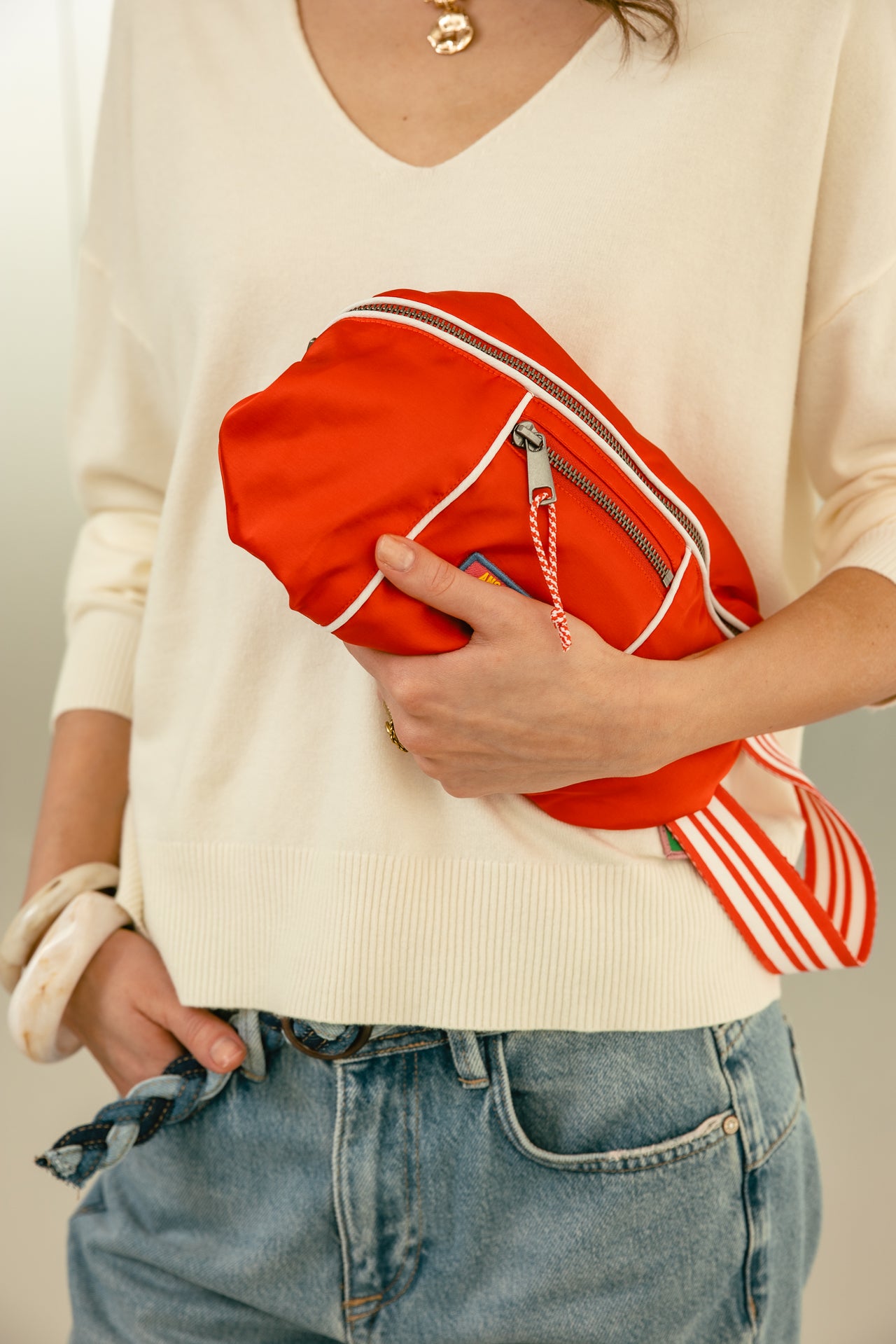 

Sac banane Femme Bea Satin red | Freeman T. Porter