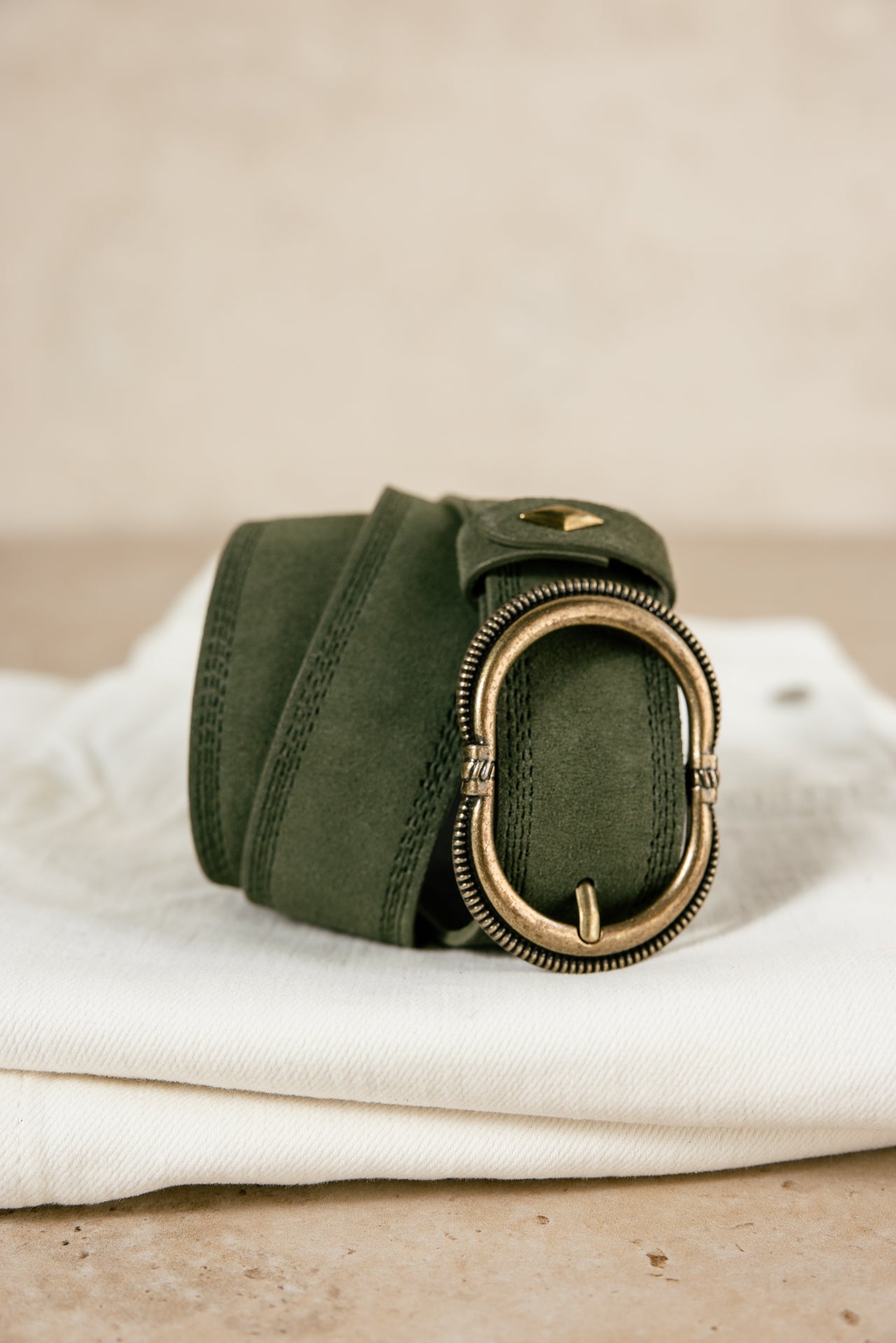 

Ceinture en suède Femme Kalita dusky green | Freeman T. Porter