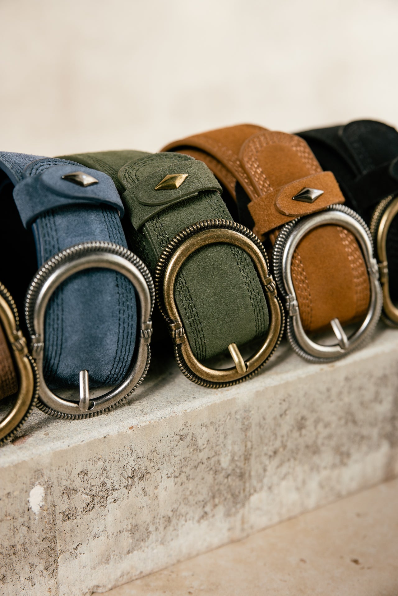 

Ceinture en suède Femme Kalita dusky green | Freeman T. Porter