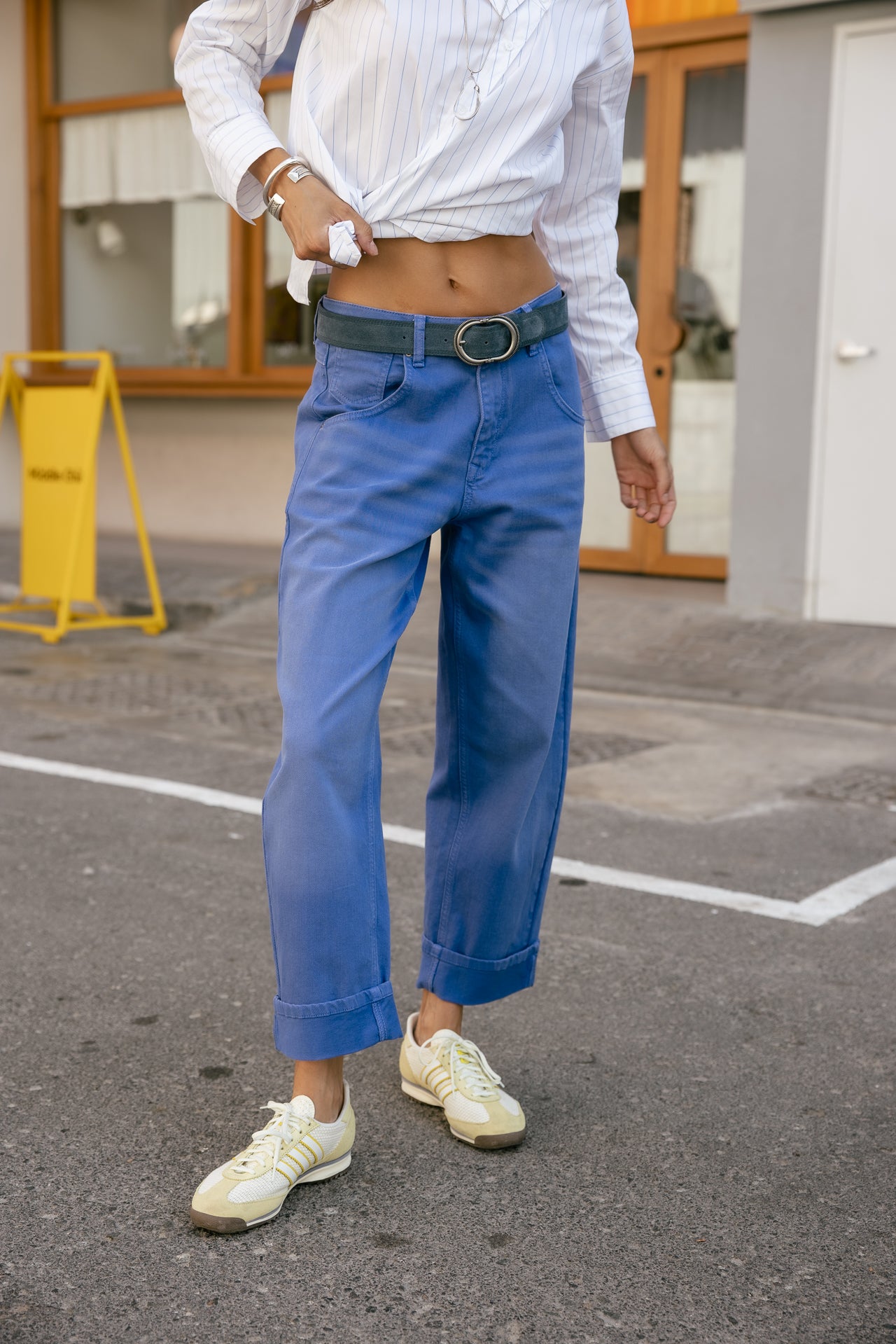 

Ceinture en suède Femme Kalita denim | Freeman T. Porter