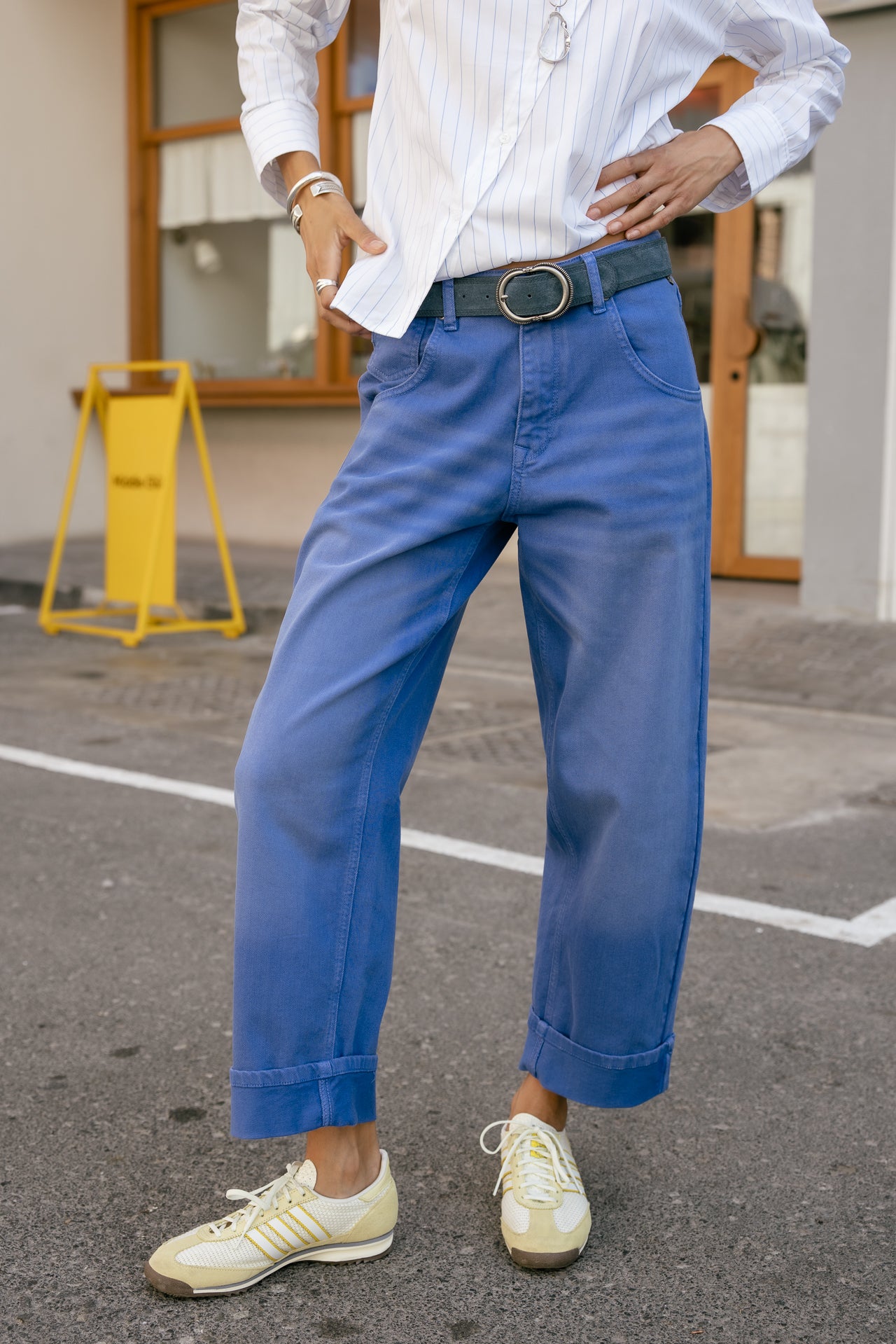 

Ceinture en suède Femme Kalita denim | Freeman T. Porter