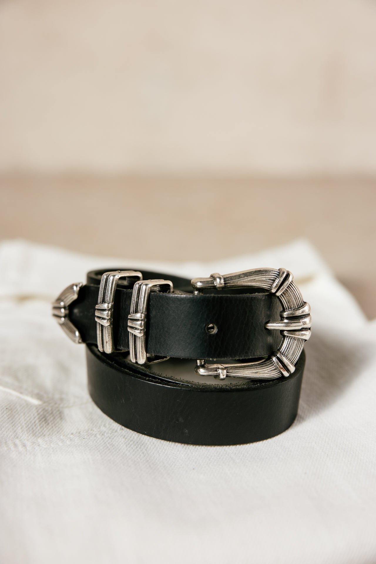 Ceinture en cuir avec boucle ovale Ceinture en cuir avec boucle ovale