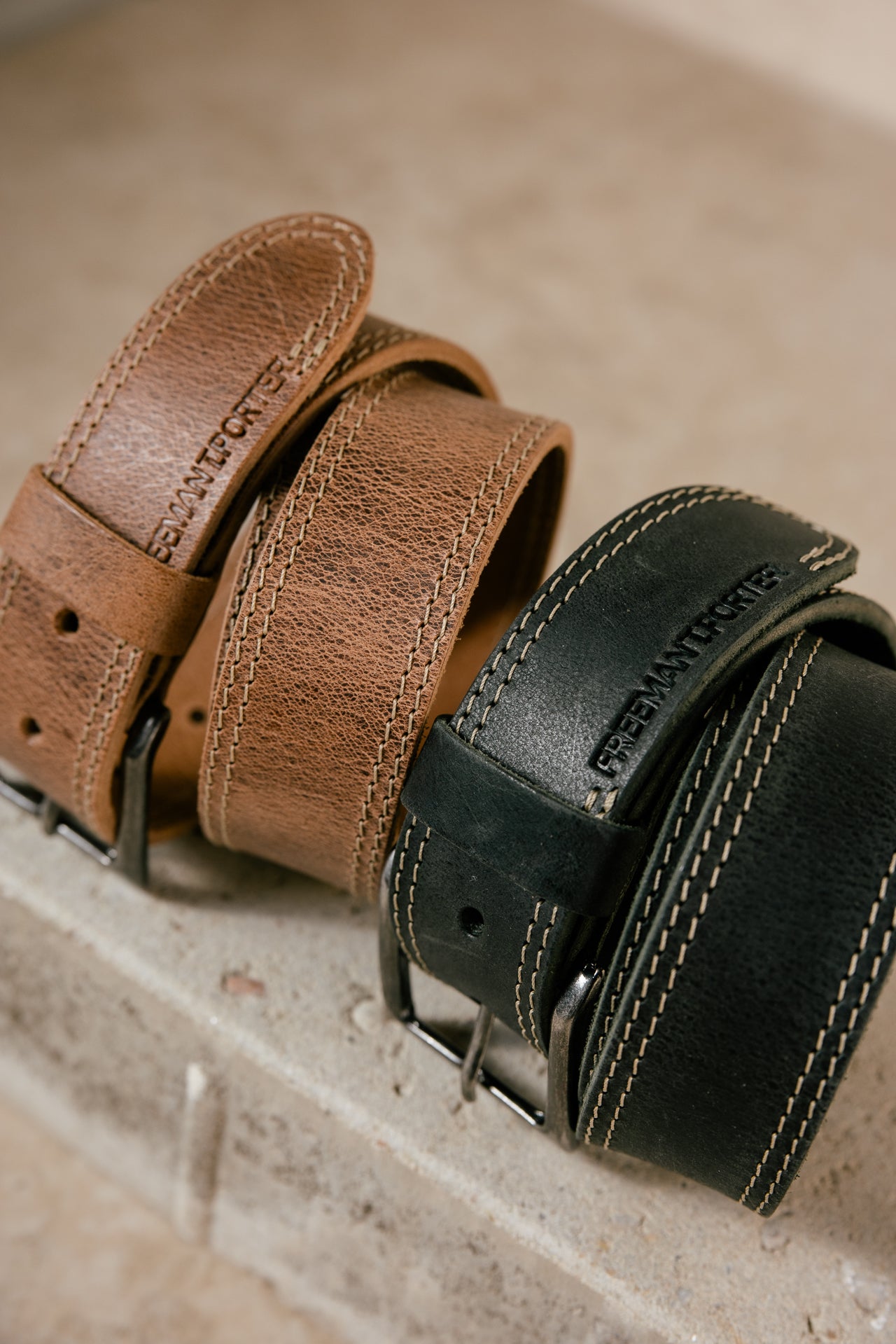 

Ceinture en cuir Homme Claudius black | Freeman T. Porter