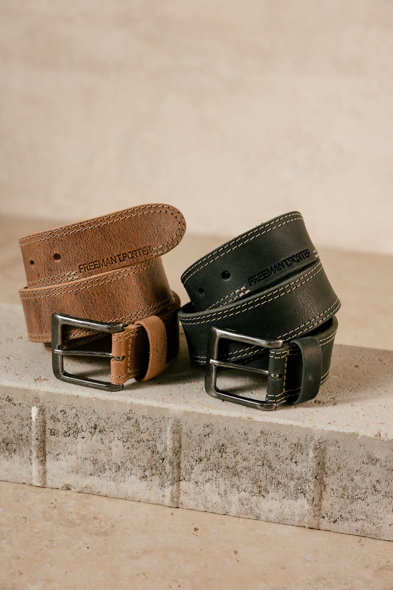 

Ceinture en cuir Homme Claudius tobacco | Freeman T. Porter