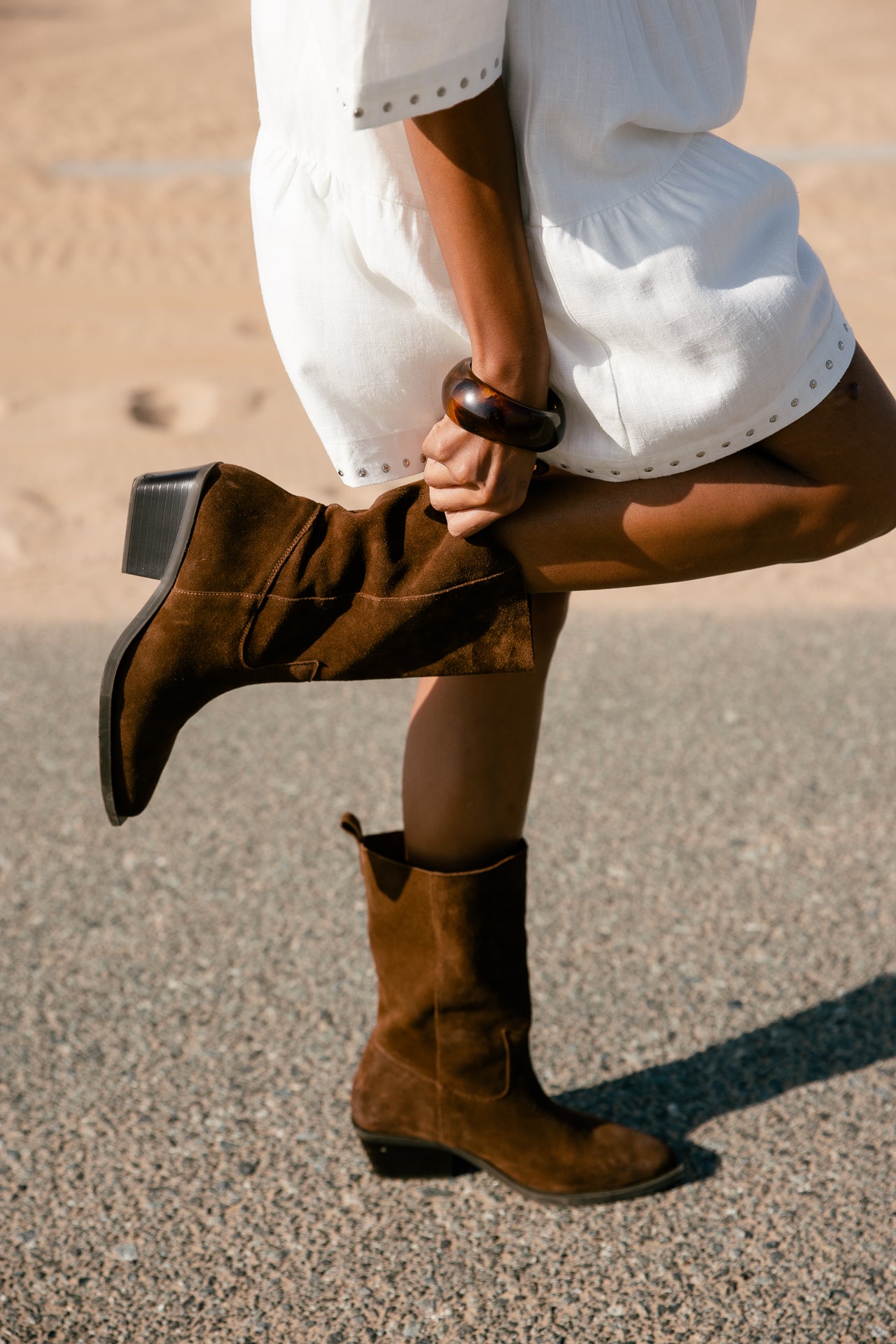 

Boots Women Lootie Suede brown | Freeman T. Porter