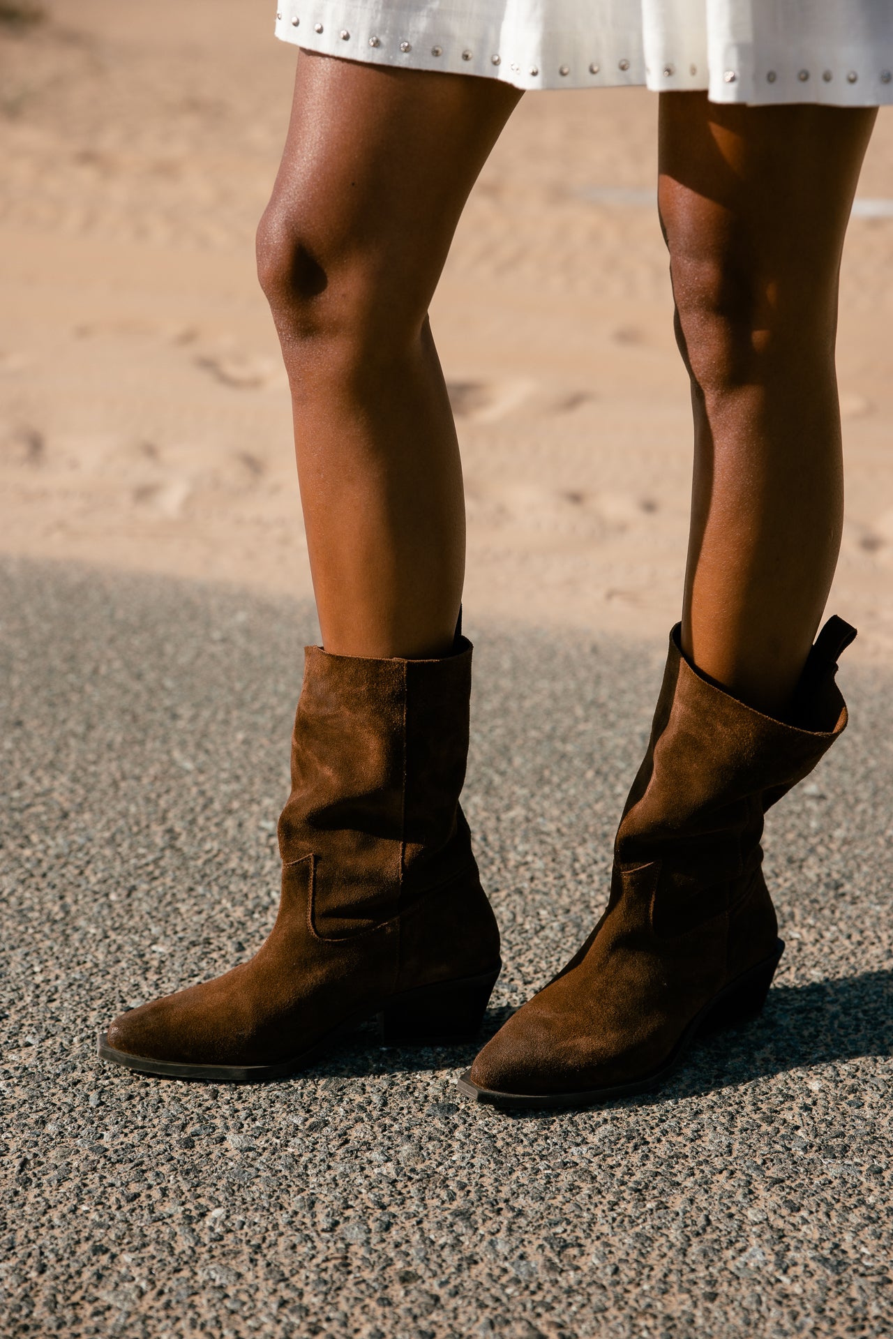 

Boots Women Lootie Suede brown | Freeman T. Porter