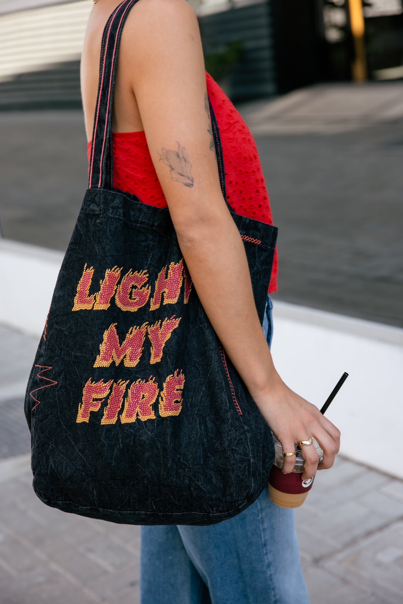 

Tote bag Men Linnick Light My Fire Denim black | Freeman T. Porter