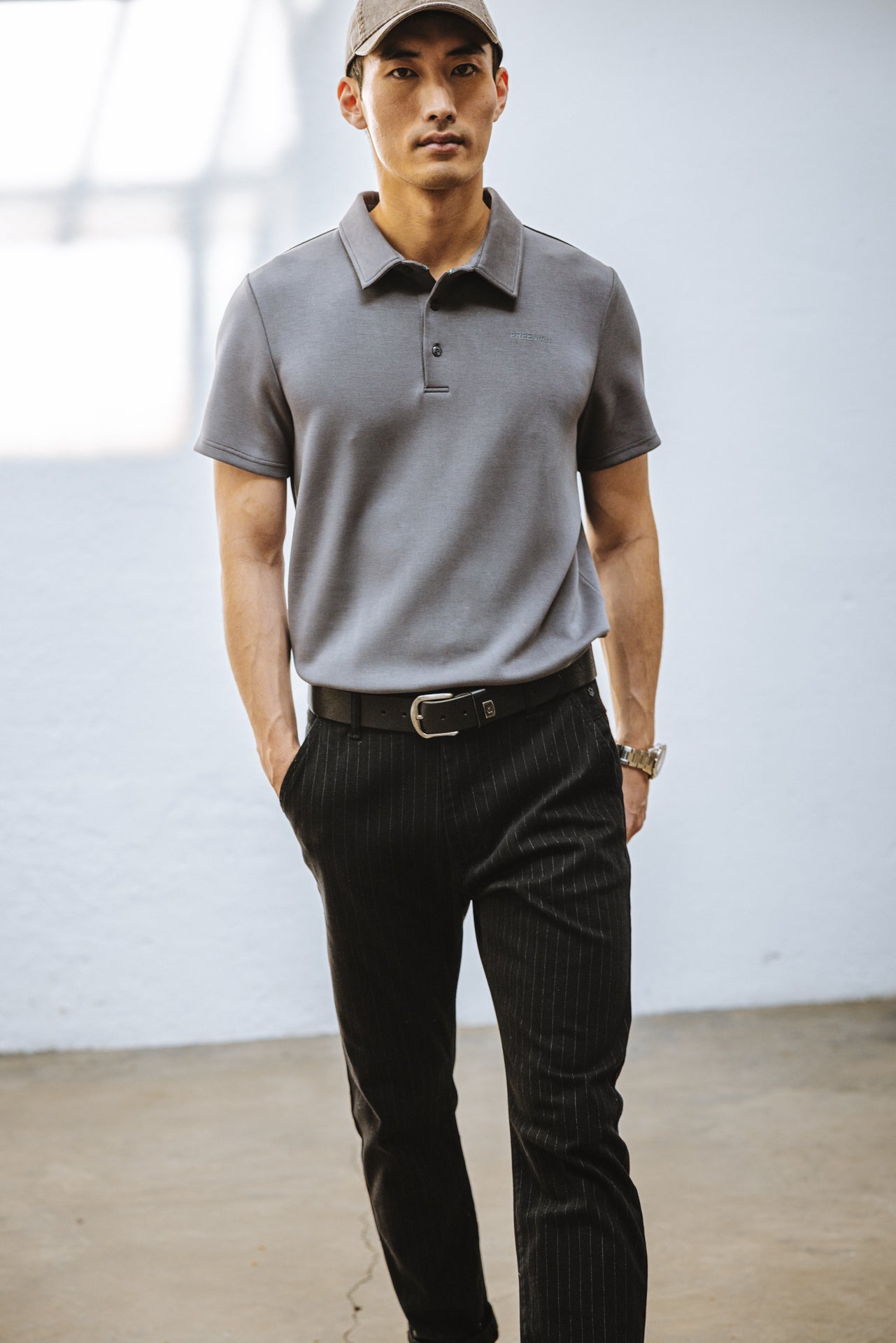 

Polo Men Tadley Nep grey | Freeman T. Porter