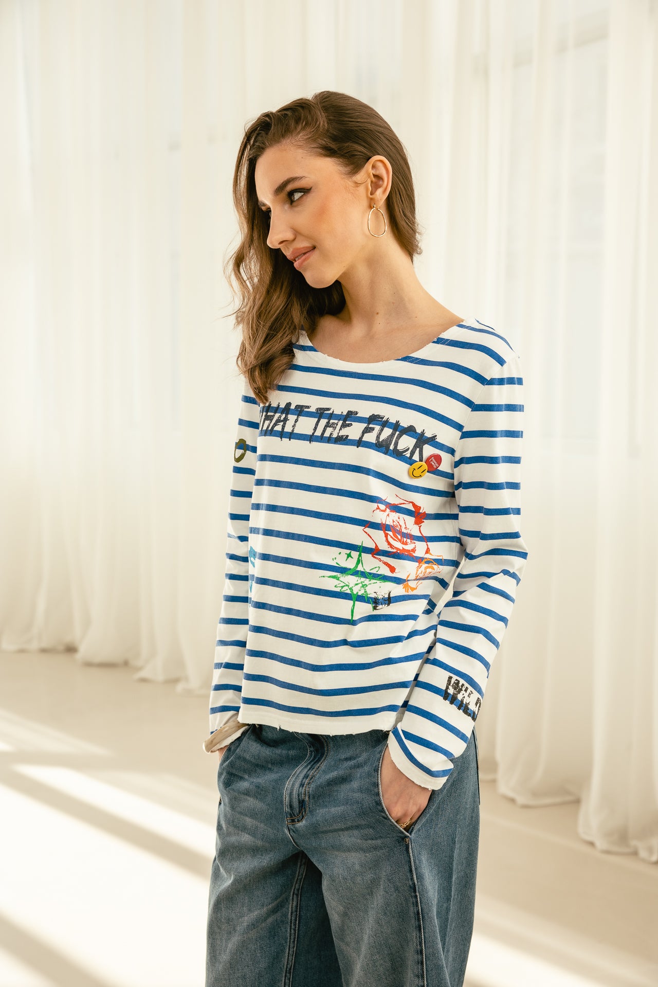 

T-shirt manches longues Femme Twiggy Graf princess blue | Freeman T. Porter