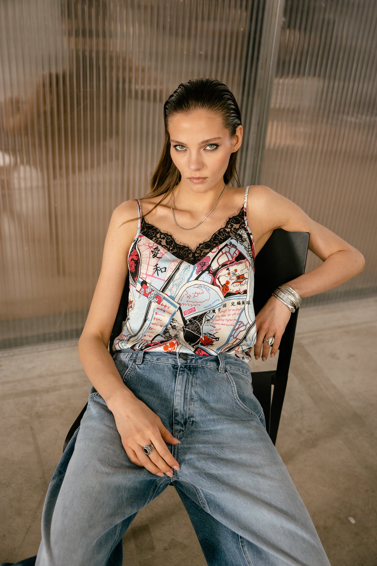 

Caraco avec dentelle Femme Daliane Tokyo Street original | Freeman T. Porter