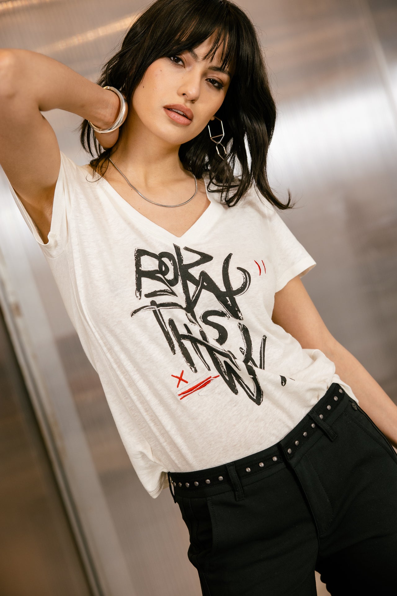   
            

T-shirt imprimé Femme Tonia Born white | Freeman T. Porter
          