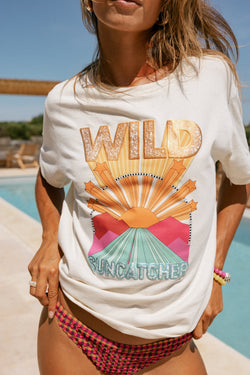 

Bedrucktes T-Shirt Damen Suria Suncatcher pearled ivory | Freeman T. Porter