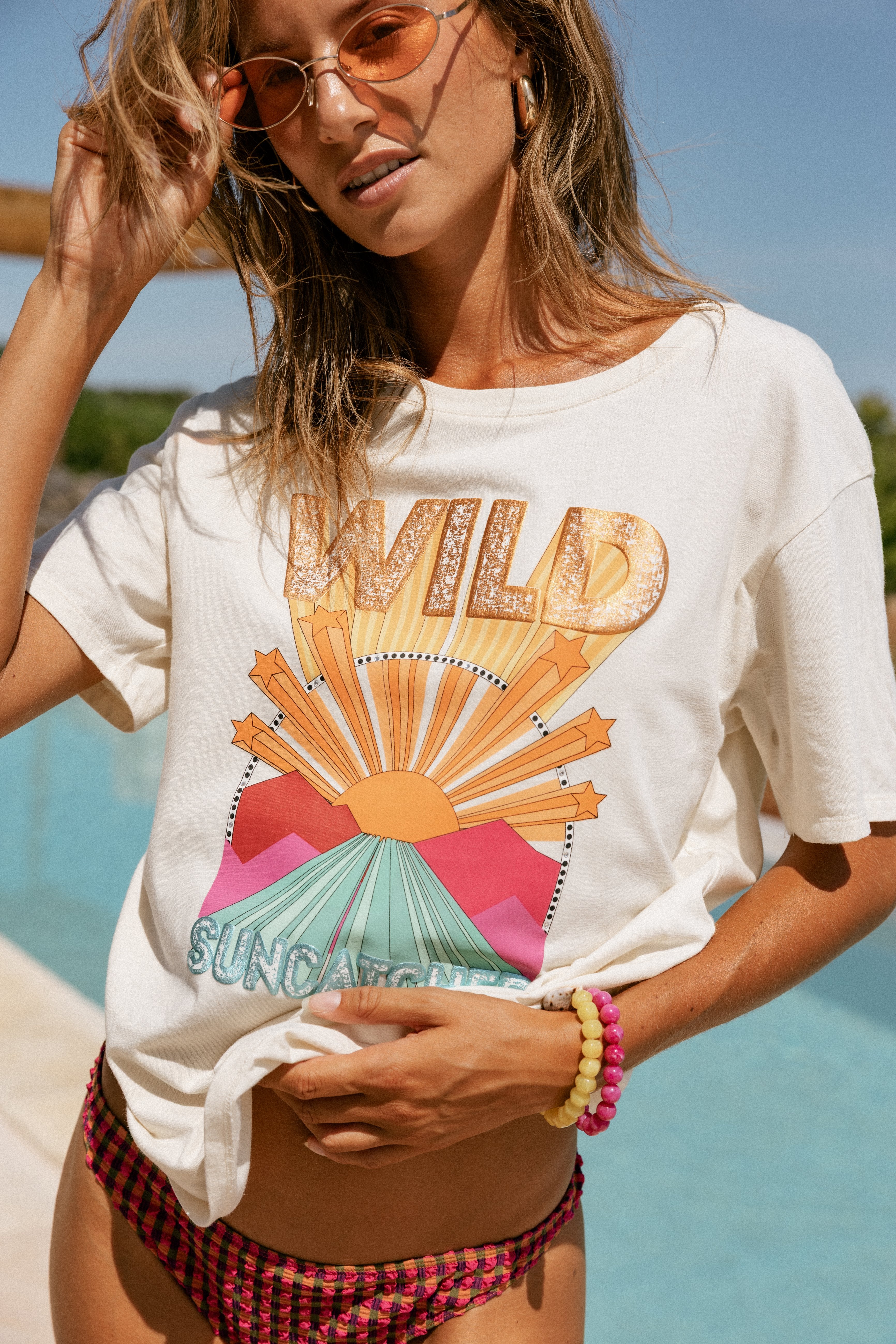 

T-shirt imprimé Femme Suria Suncatcher pearled ivory | Freeman T. Porter
