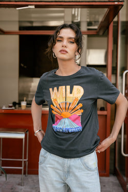 

Bedrucktes T-Shirt Damen Suria Suncatcher carbone | Freeman T. Porter