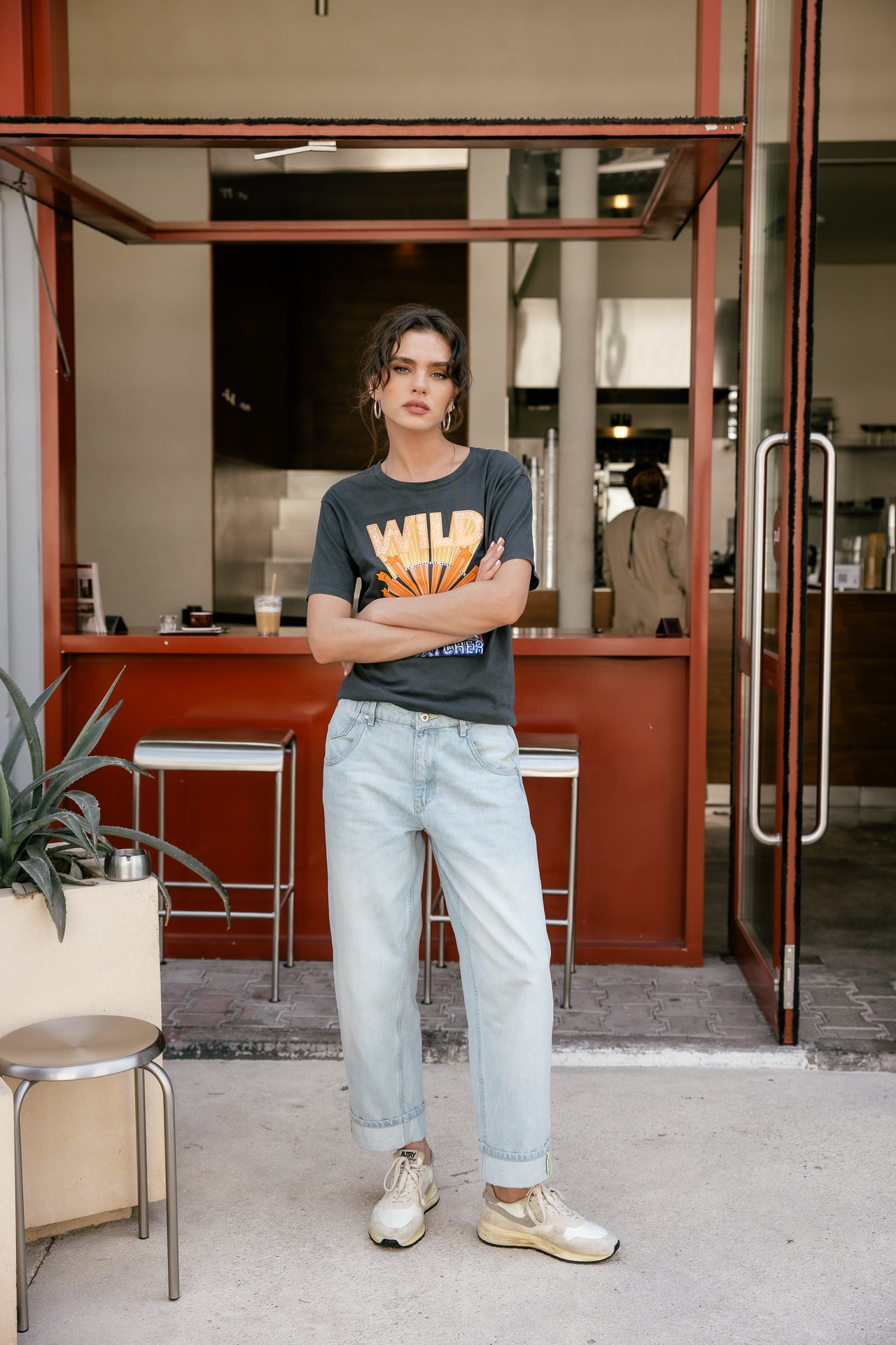 

Bedrucktes T-Shirt Damen Suria Suncatcher carbone | Freeman T. Porter