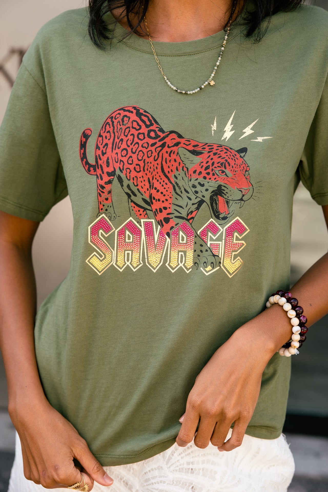 
              

Printed T-shirt Women Suria Panther loden green | Freeman T. Porter
            