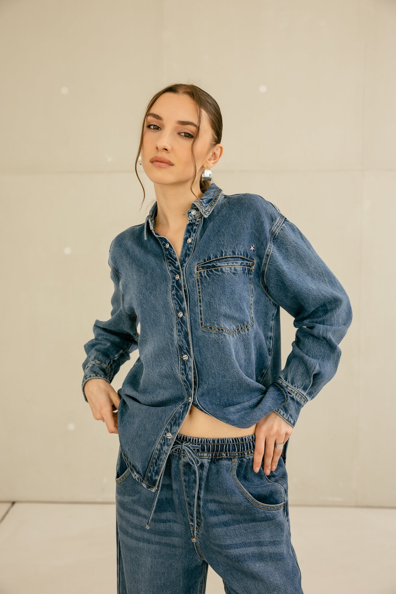 

Chemise ample Femme Chella Denim winner med | Freeman T. Porter