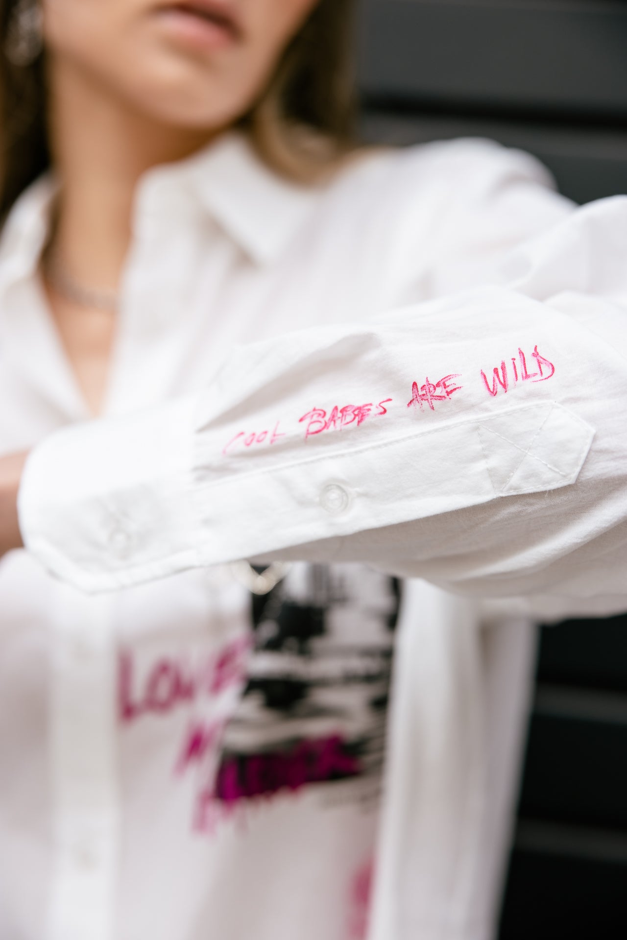 

Chemise boyfriend imprimée Femme Chella Street white | Freeman T. Porter