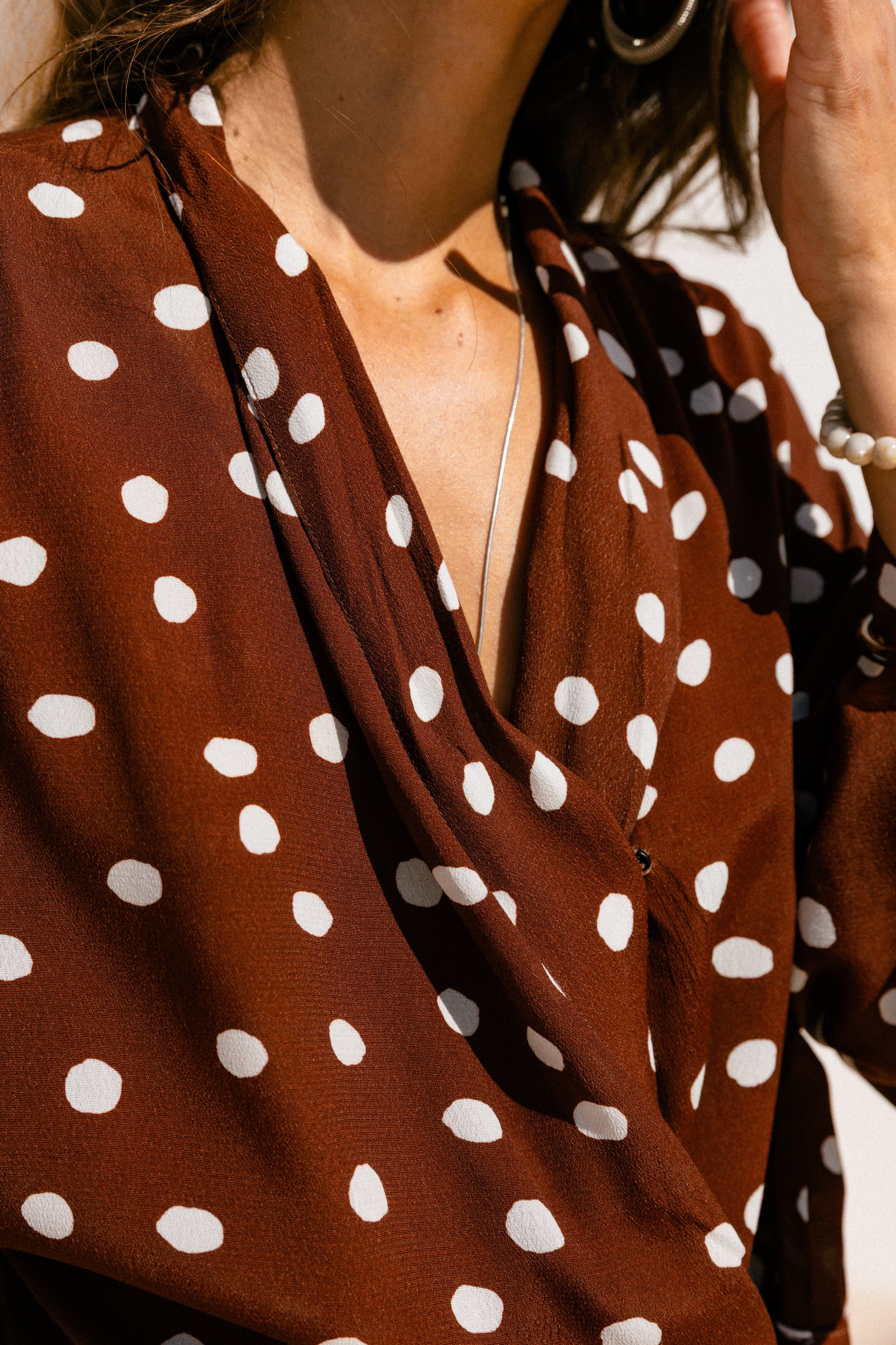 

Top kimono Mujer Triane Dots brown | Freeman T. Porter