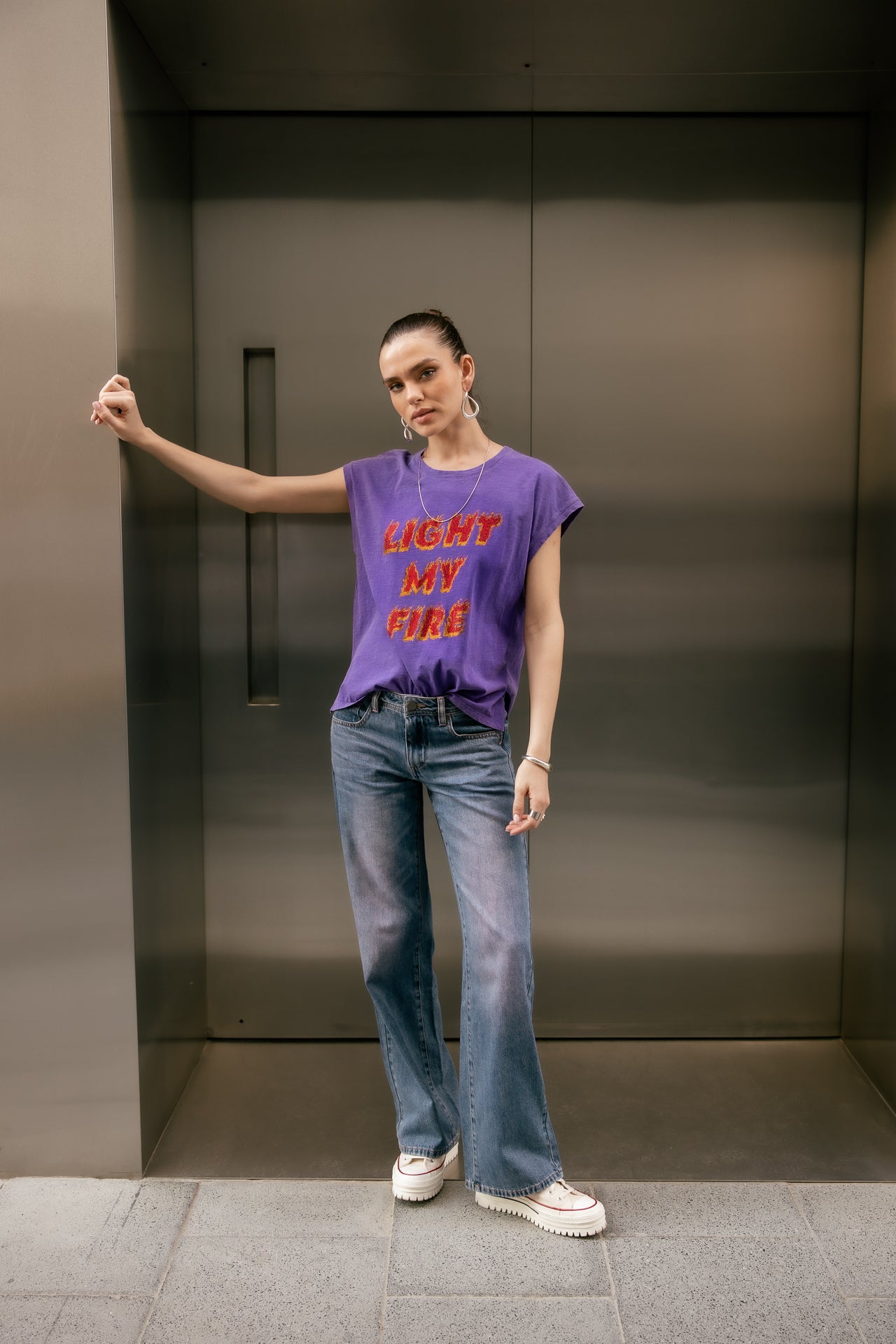 

T-shirt imprimé Femme Tarik Light purple | Freeman T. Porter