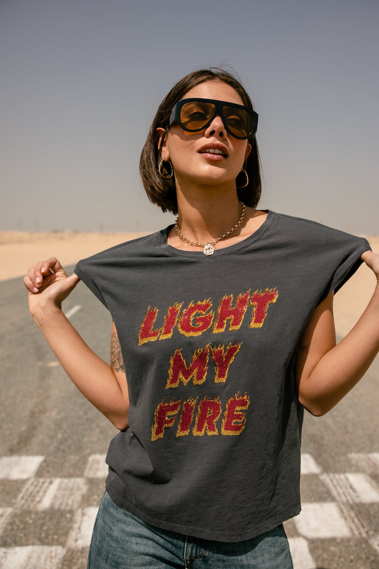  
            

Bedrucktes T-Shirt Damen Tarik Light carbon | Freeman T. Porter
          