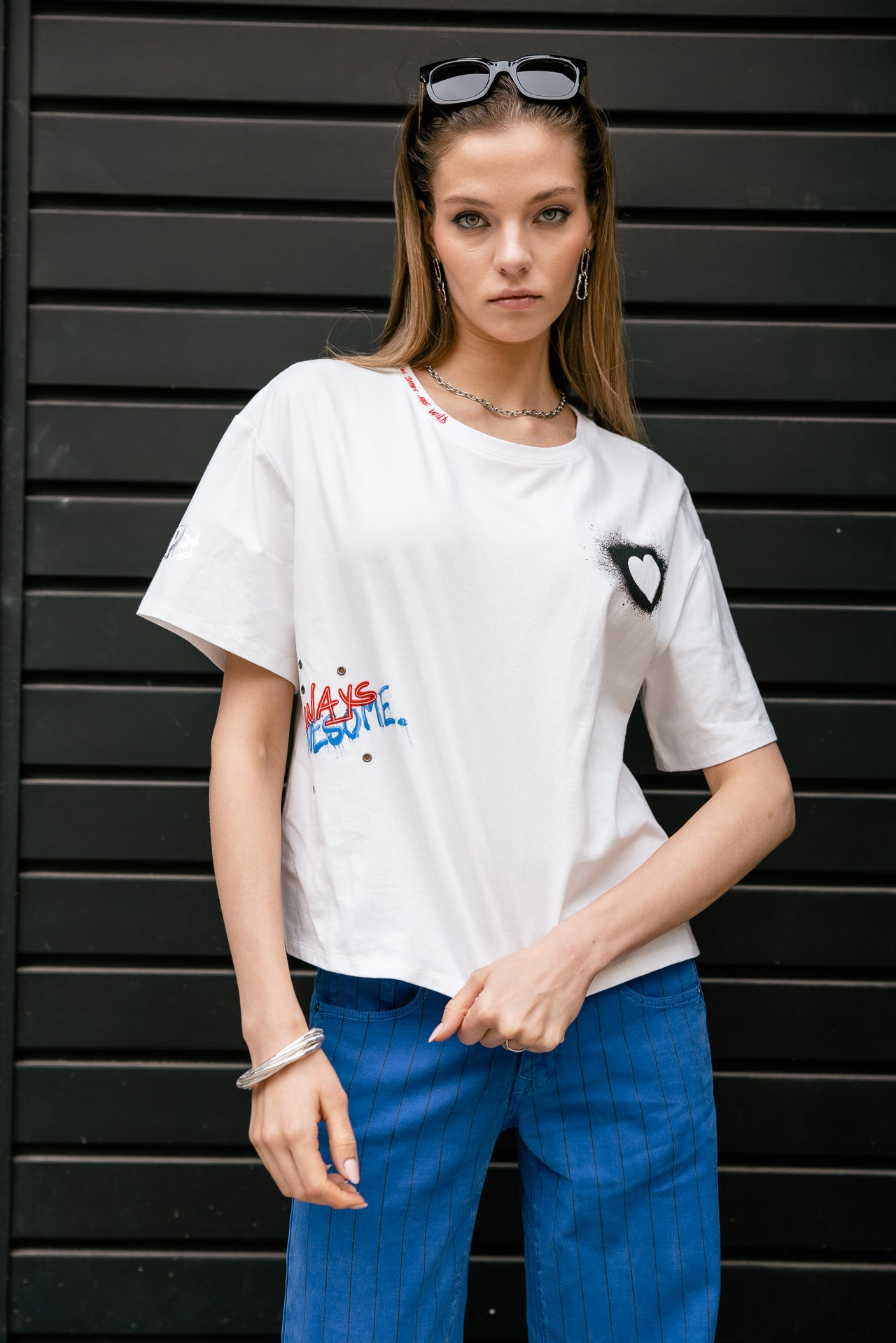

T-shirt imprimé Femme Trade Street white | Freeman T. Porter
