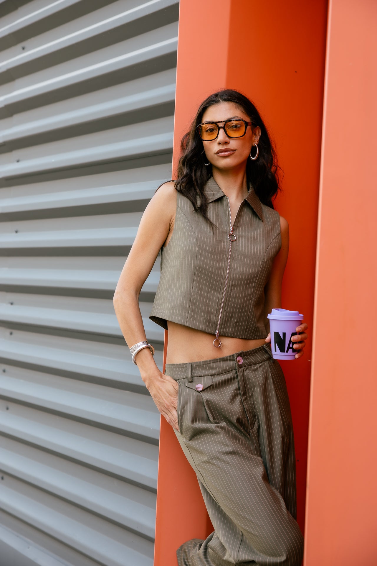 

Top con cremallera Mujer Marla Dragolo martini olive | Freeman T. Porter