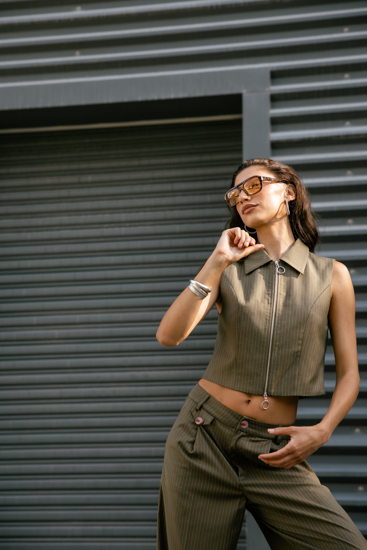 

Top con cremallera Mujer Marla Dragolo martini olive | Freeman T. Porter