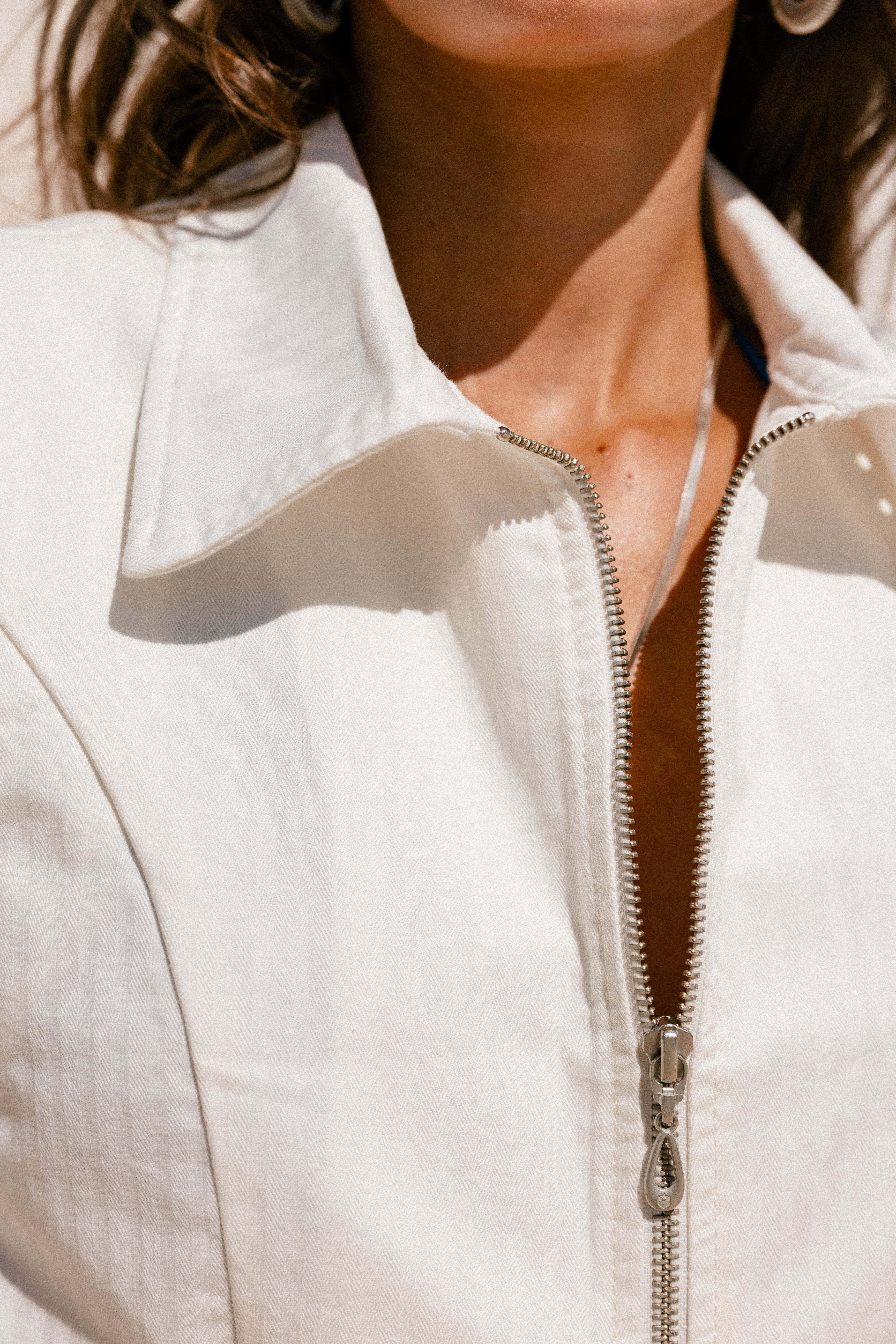 

Top zippé Femme Marla Yolo bright white | Freeman T. Porter